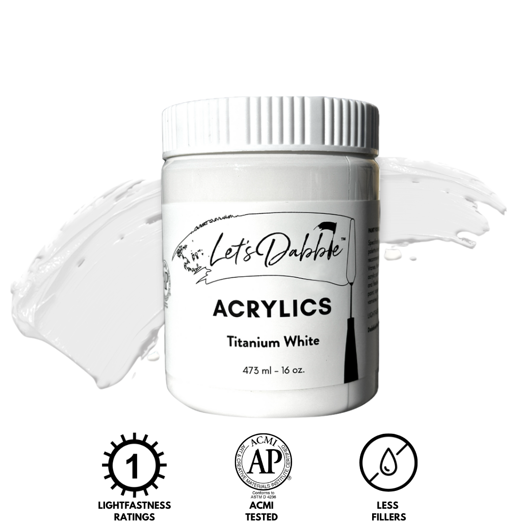 Titanium White | Thick & Creamy Acrylic Paints for Artists | DabblePaints™️