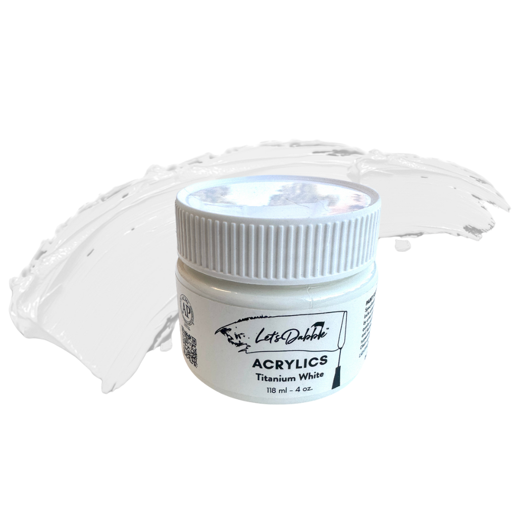 Titanium White | Thick & Creamy Acrylic Paints for Artists | DabblePaints™️