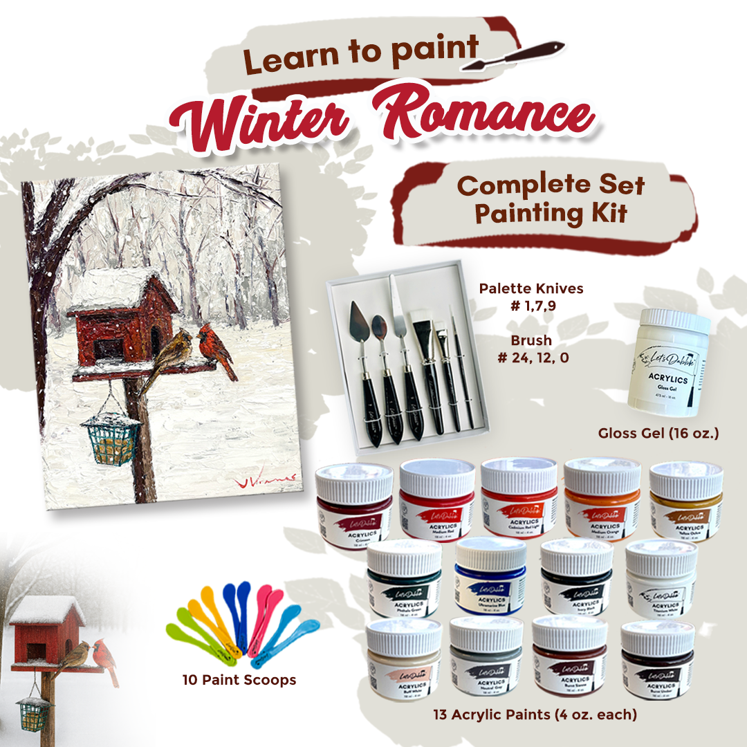 Winter Romance Paints and Tools Bundle