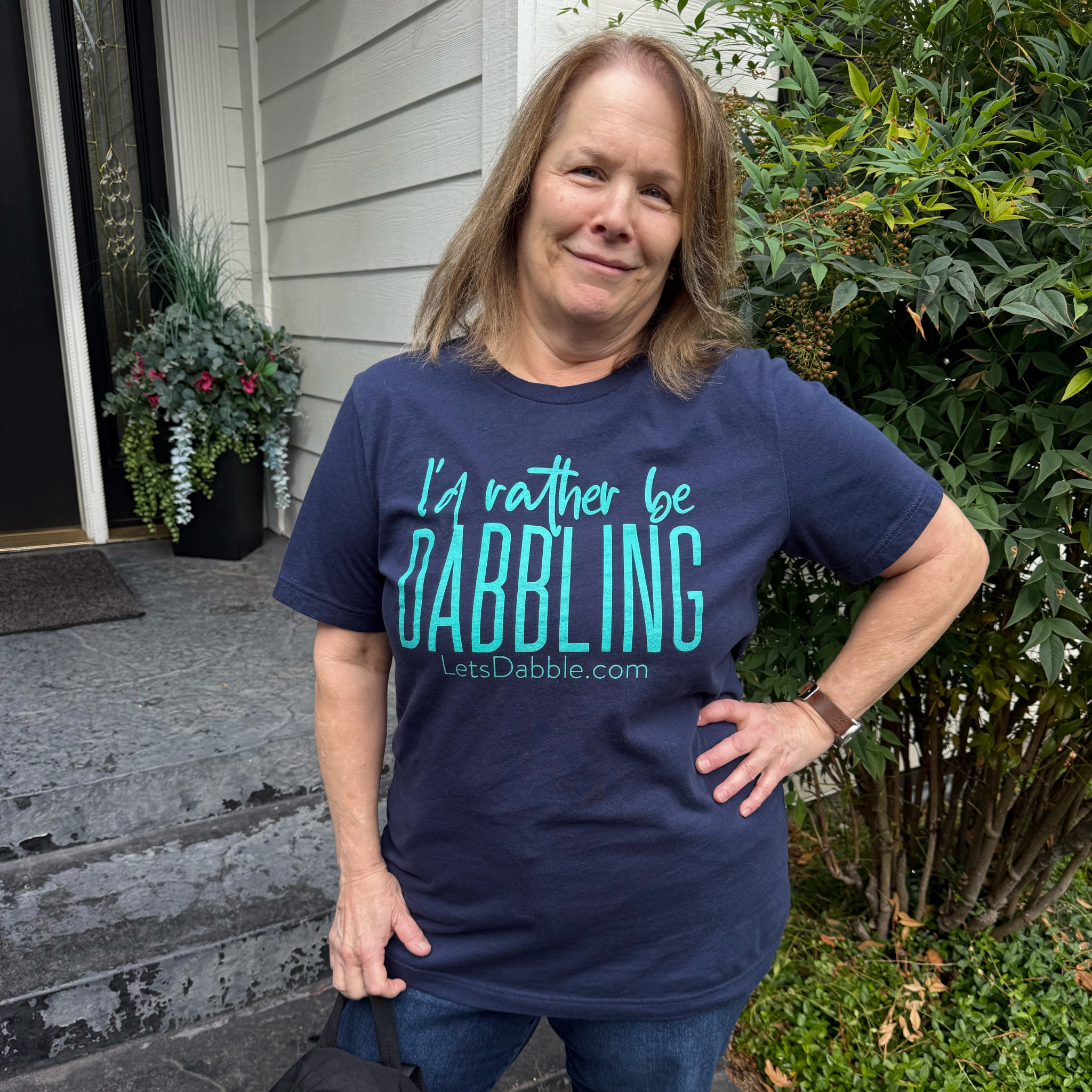 Teal I'd Rather Be Dabbling Shirt