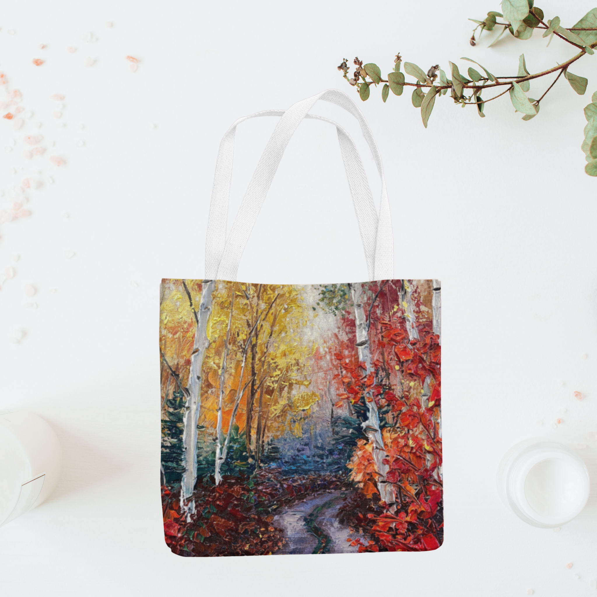 Misty Road Tote Bag