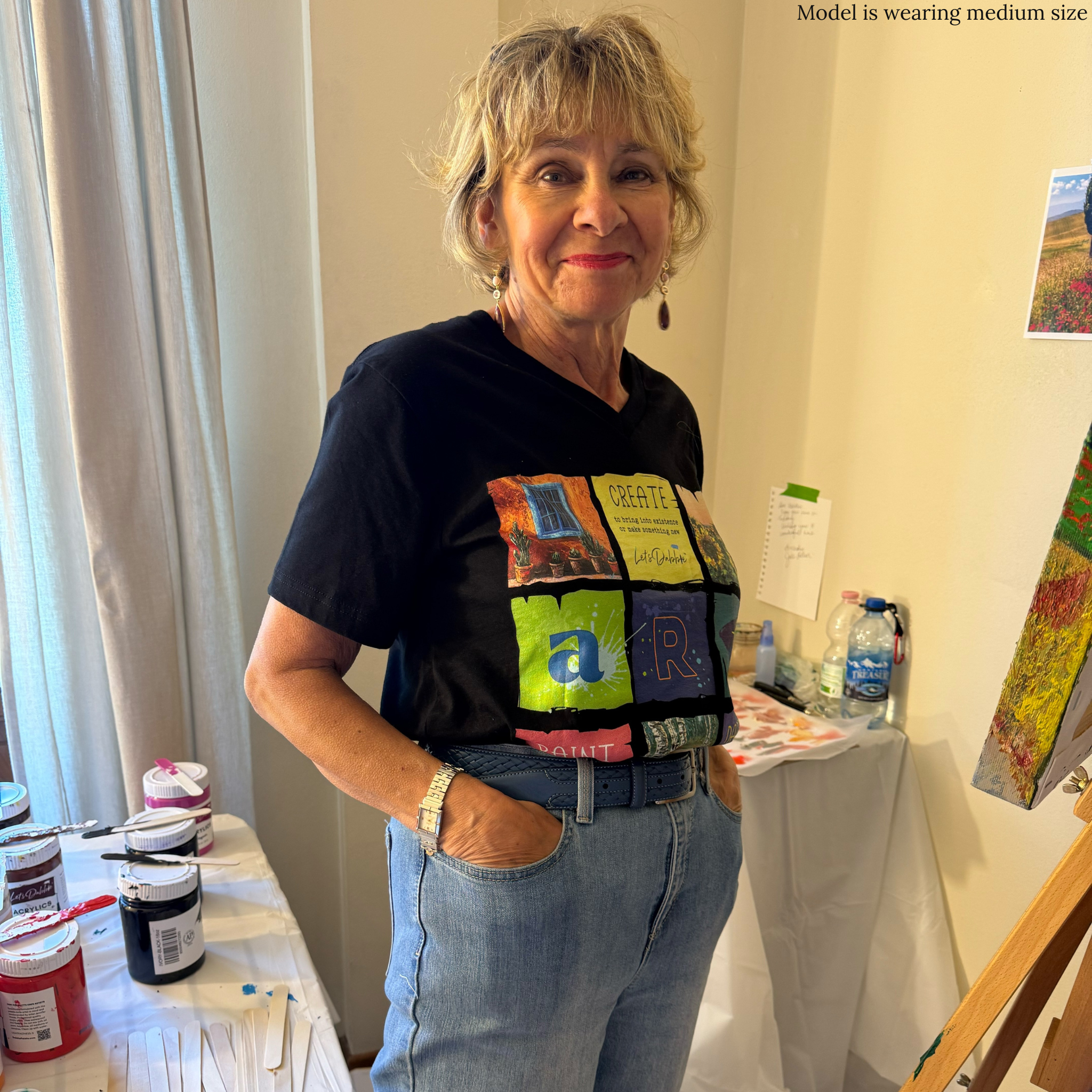 Create Paint Dabble V-Neck Shirt