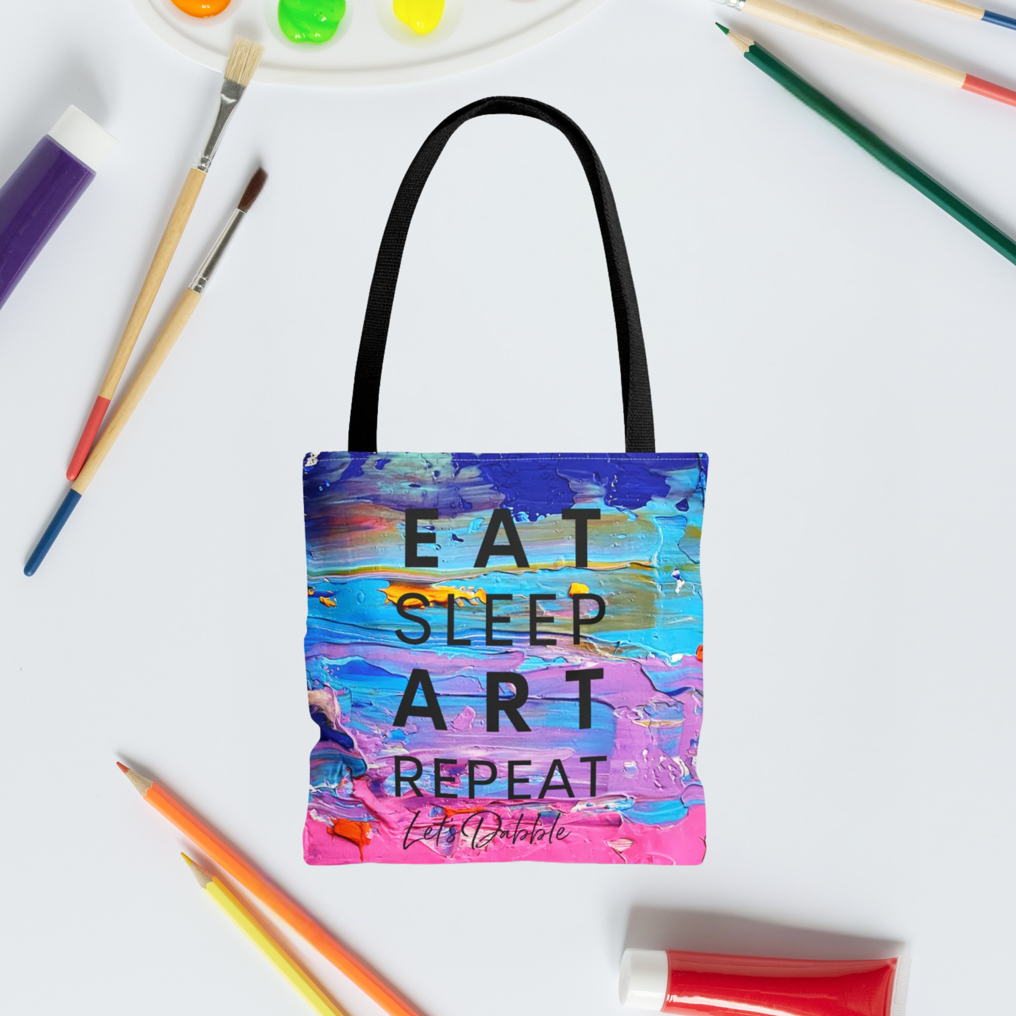 Eat, Sleep, Art, Repeat Tote Bag