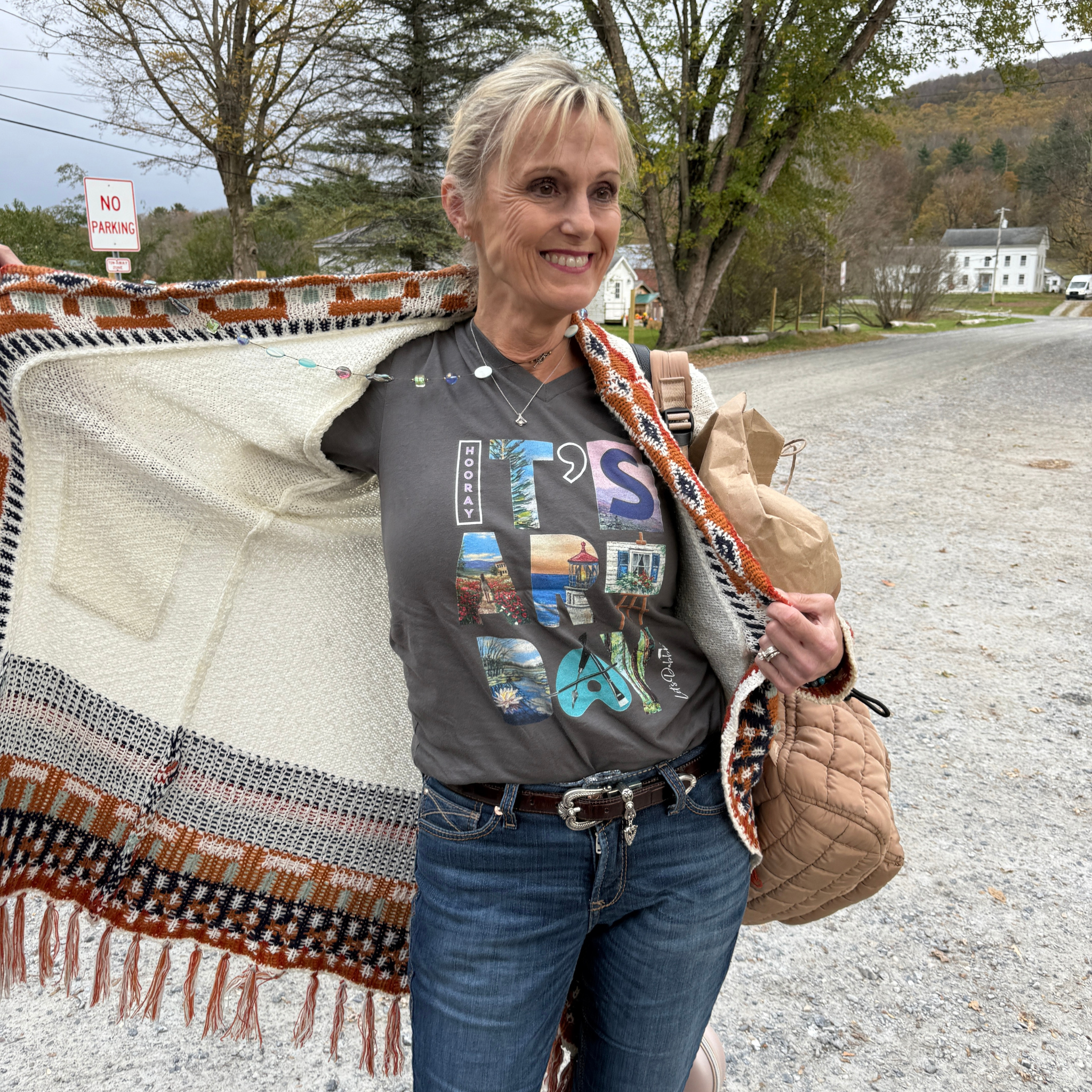 Hooray It's Art Day V-Neck Shirt