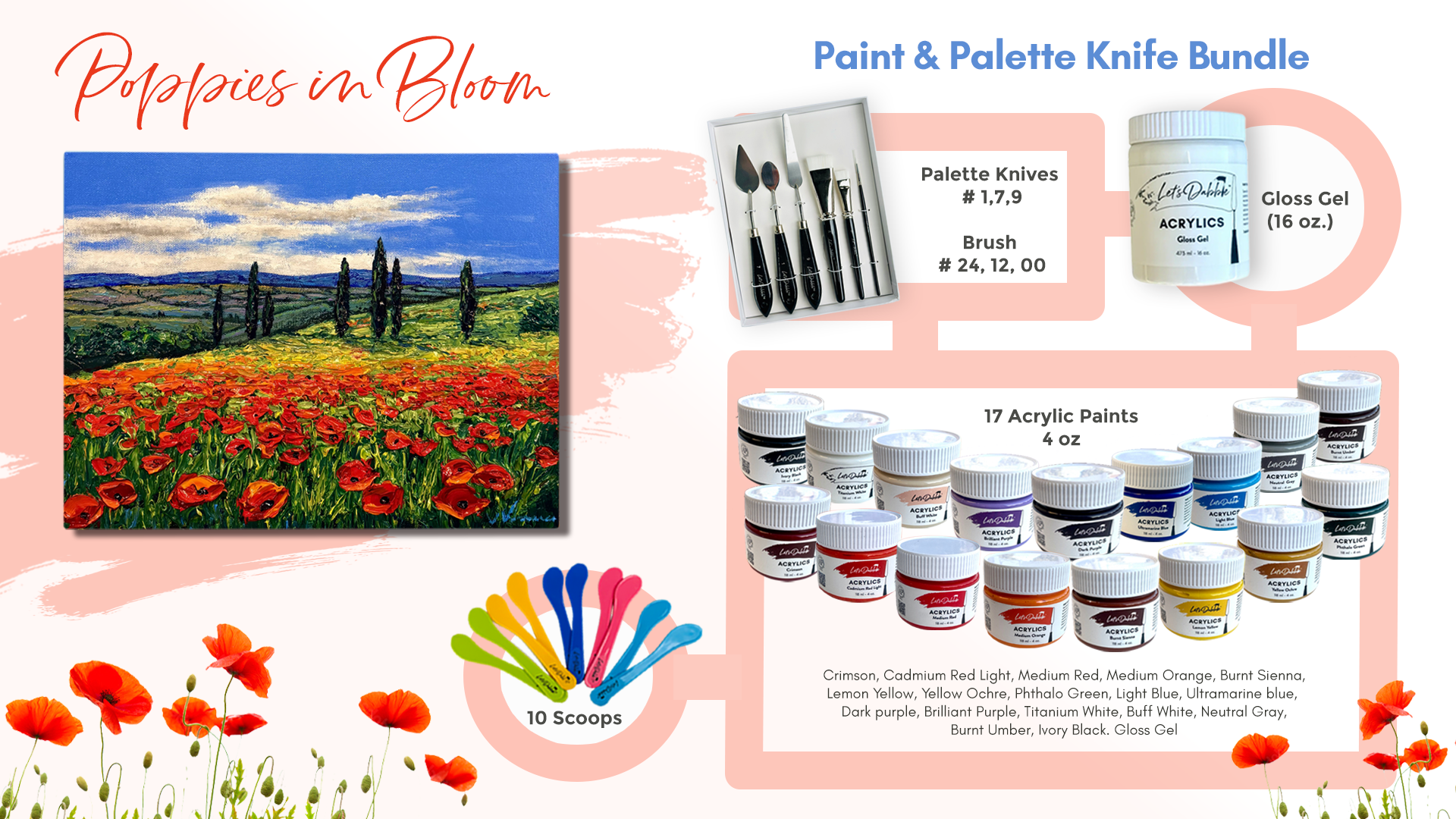 Poppies in Bloom Paint Bundle