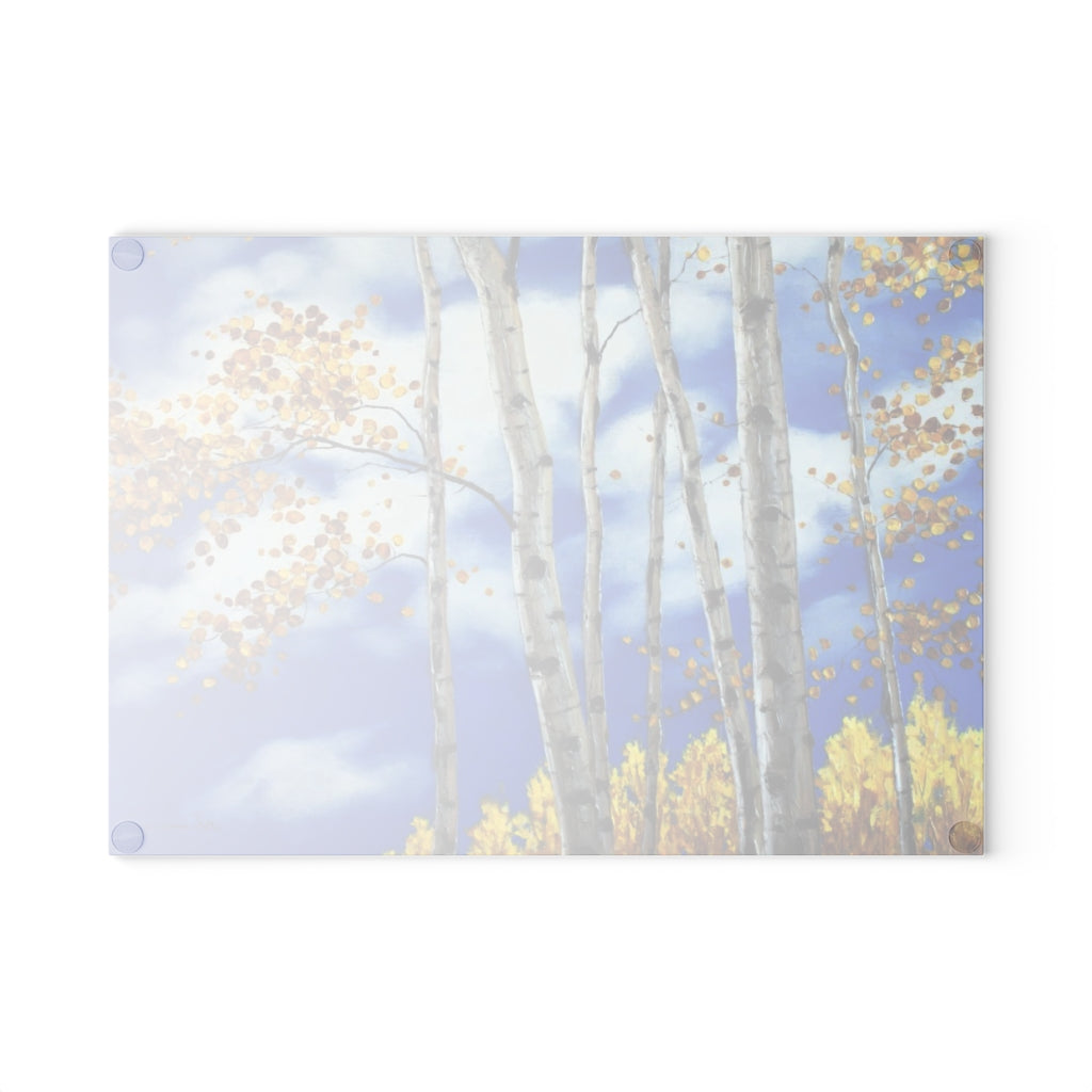 Big Aspen Blue Glass Cutting Board