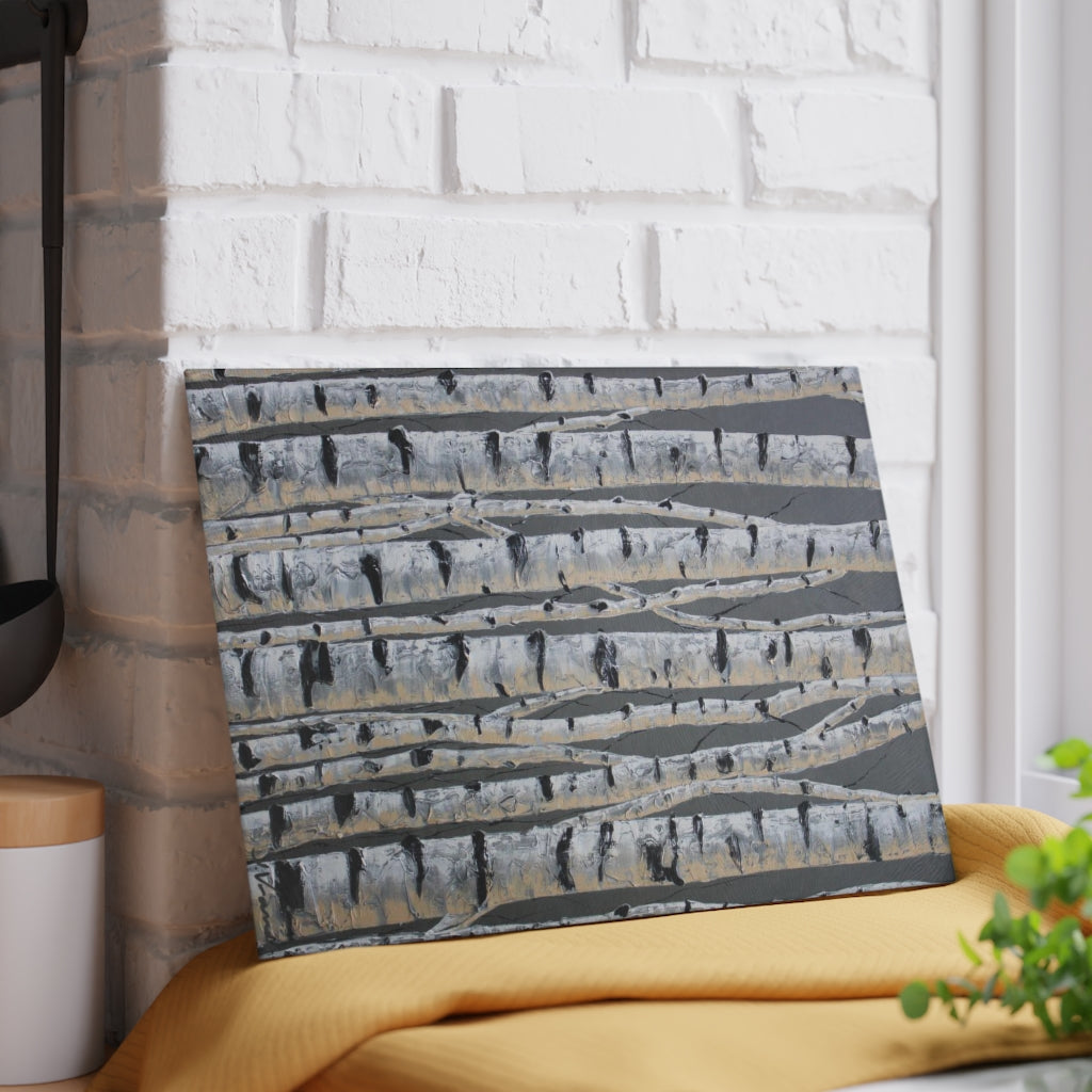 Pewter Life Glass Cutting Board