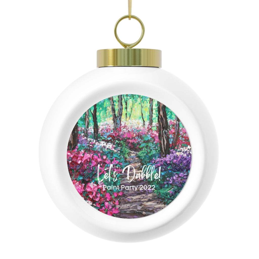 Garden Stroll Christmas Ball Ornament
