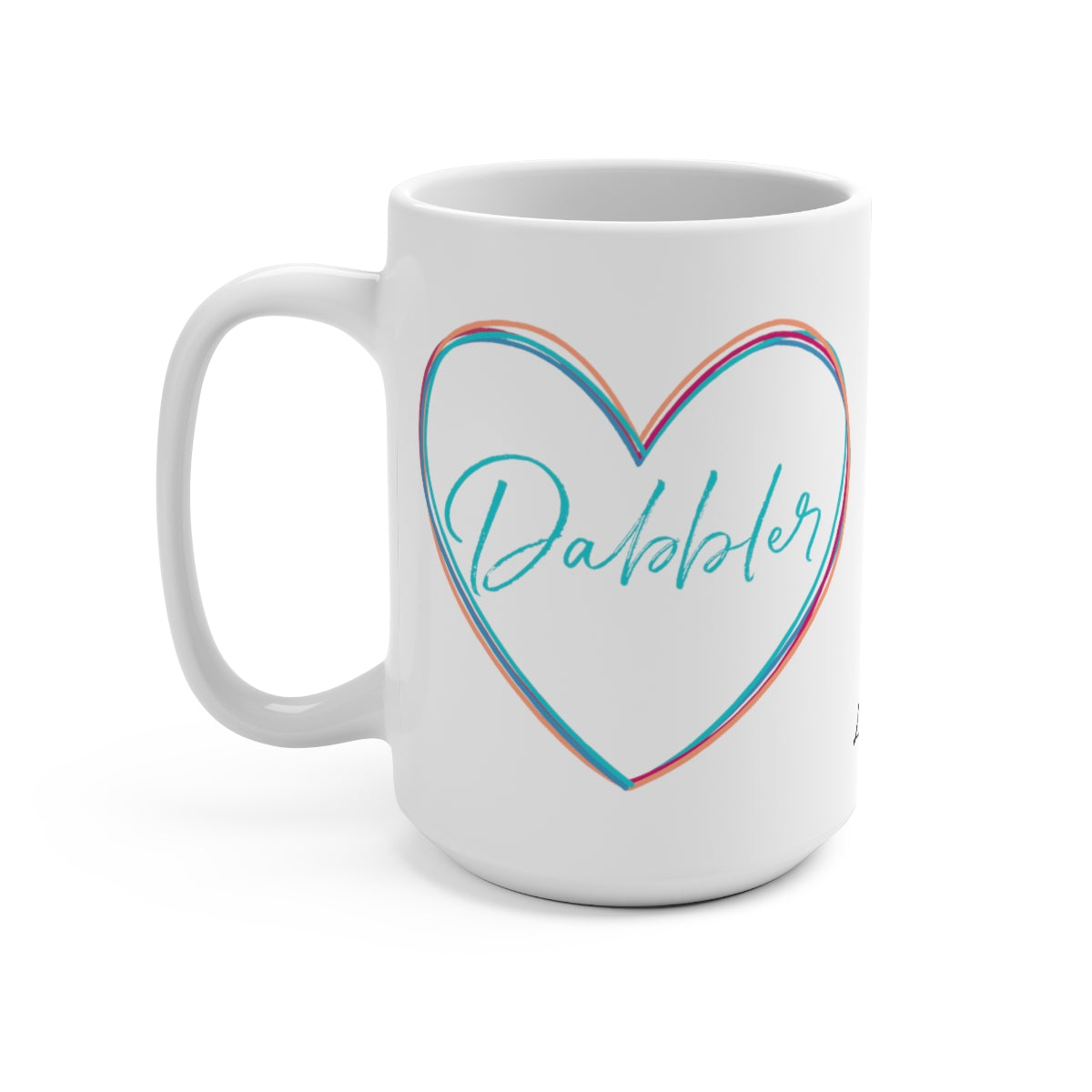 Colorful Dabbler Heart Mug