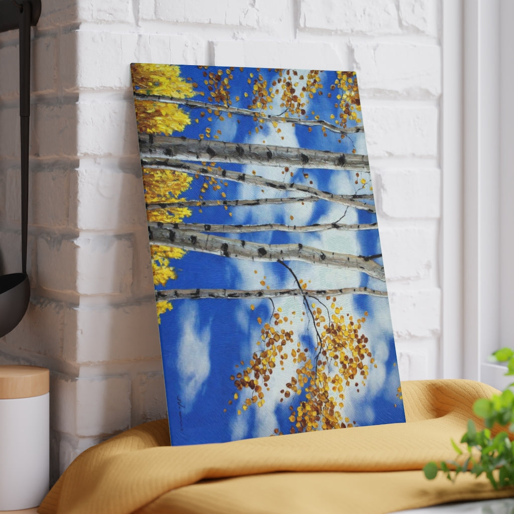 Big Aspen Blue Glass Cutting Board