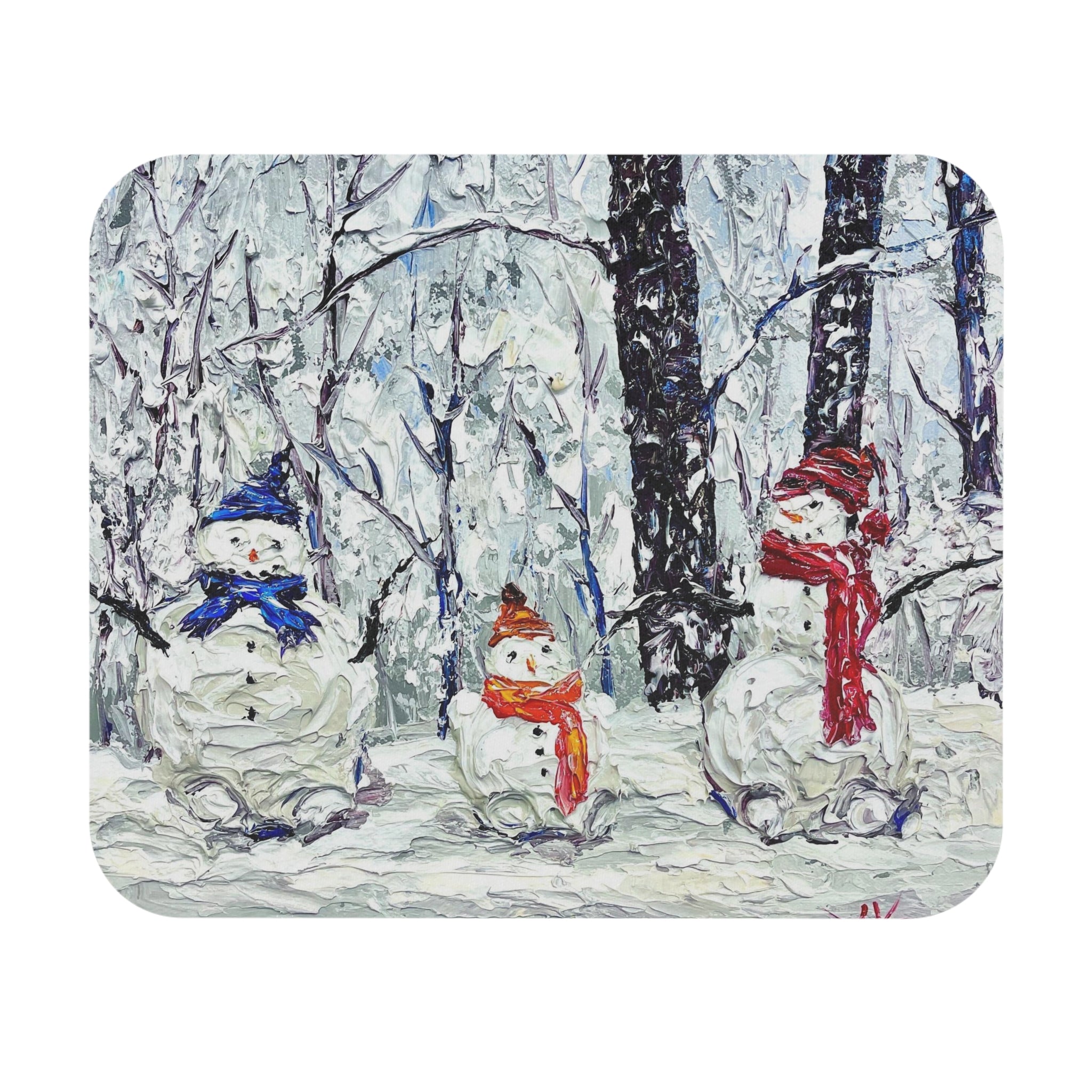 Snowman Family Mouse Pad