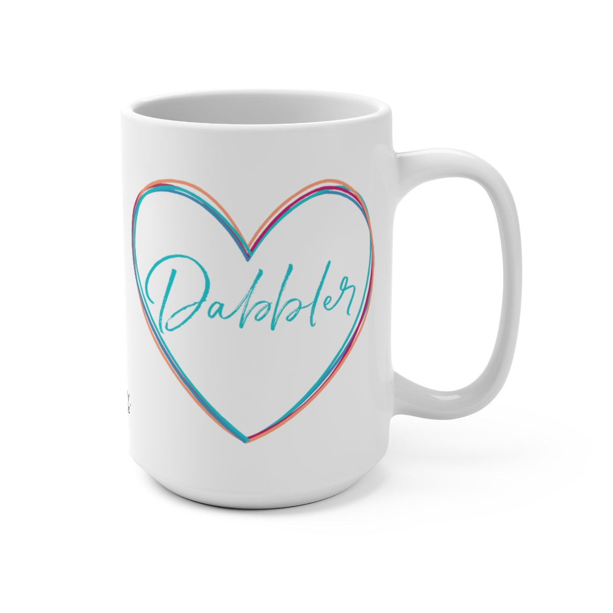 Colorful Dabbler Heart Mug