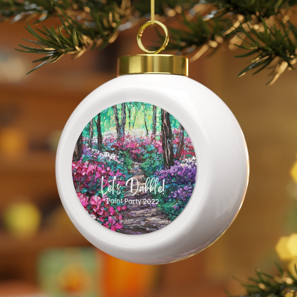 Garden Stroll Christmas Ball Ornament