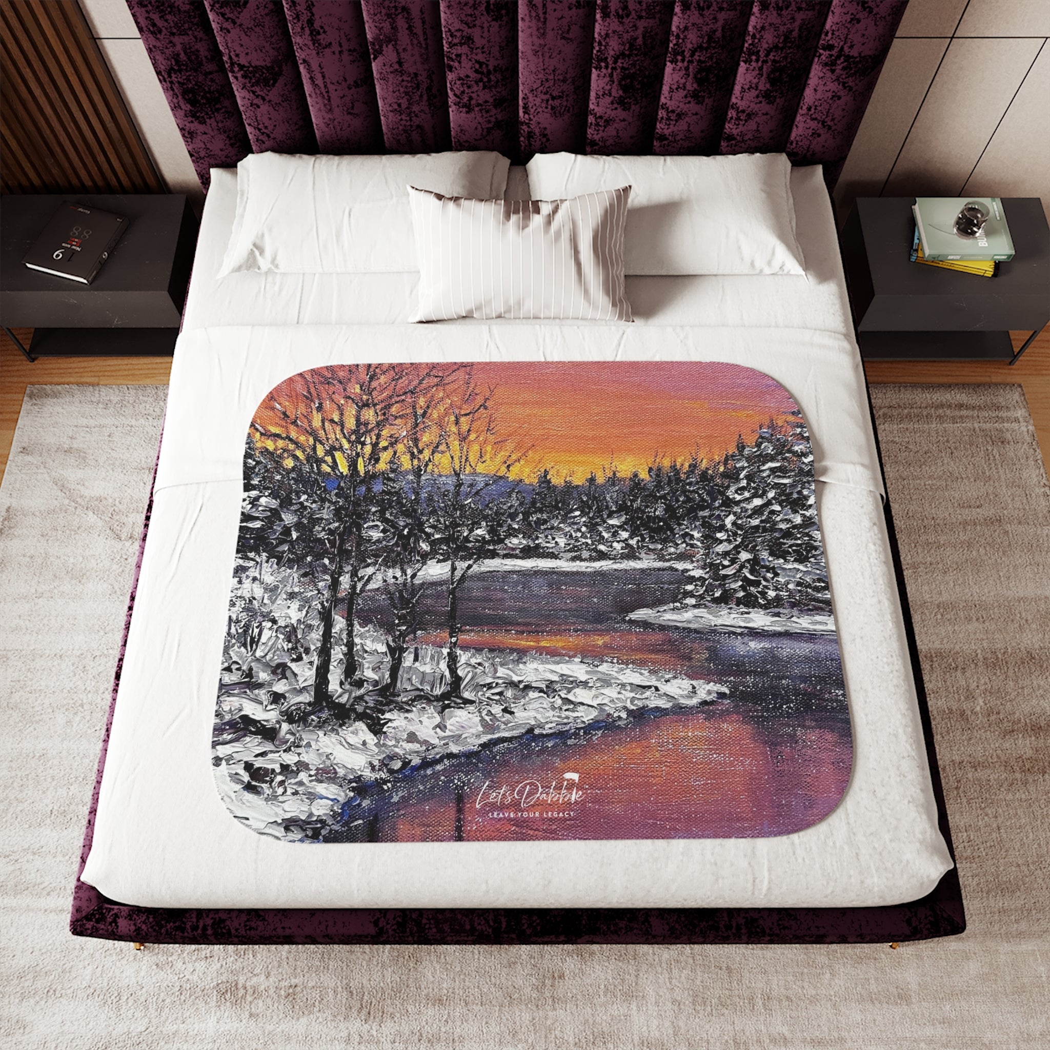 Sunset Glow Sherpa Blanket