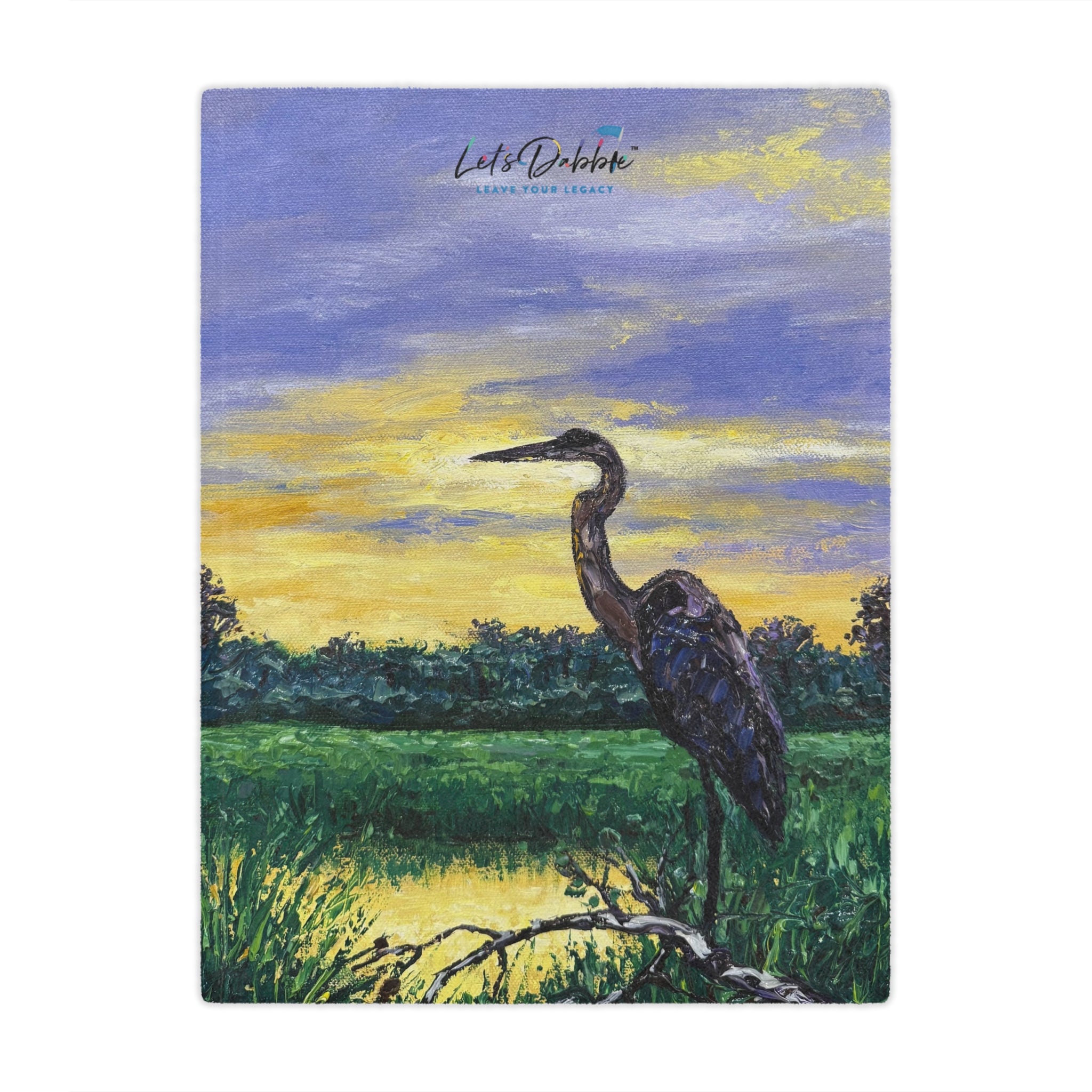 Heron at Sunset Blanket