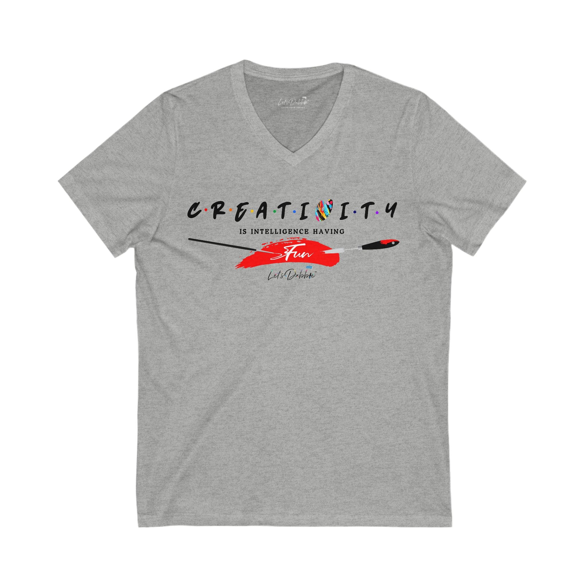 Creativity is Intelligence Having Fun V-Neck Shirt