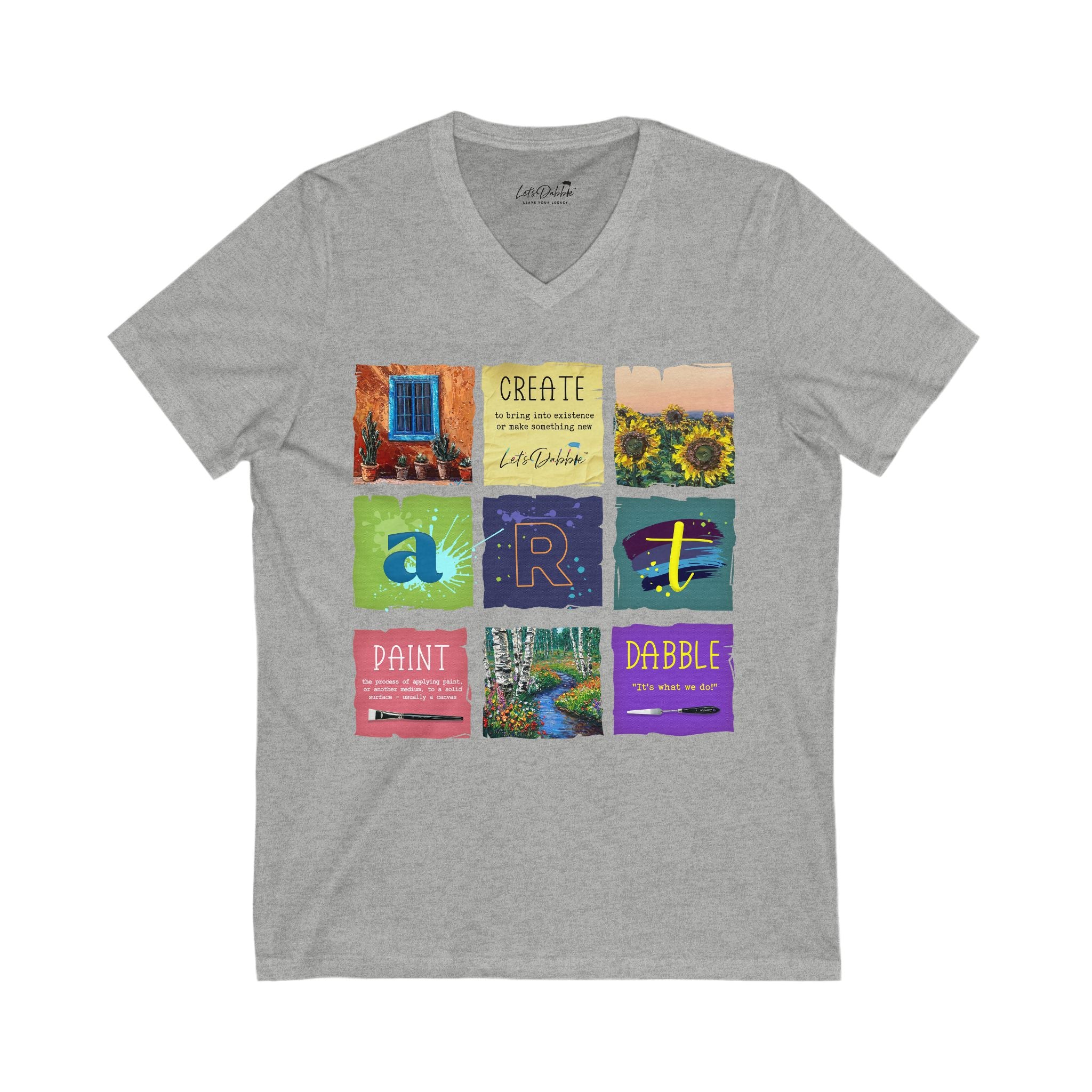 Create Paint Dabble V-Neck Shirt