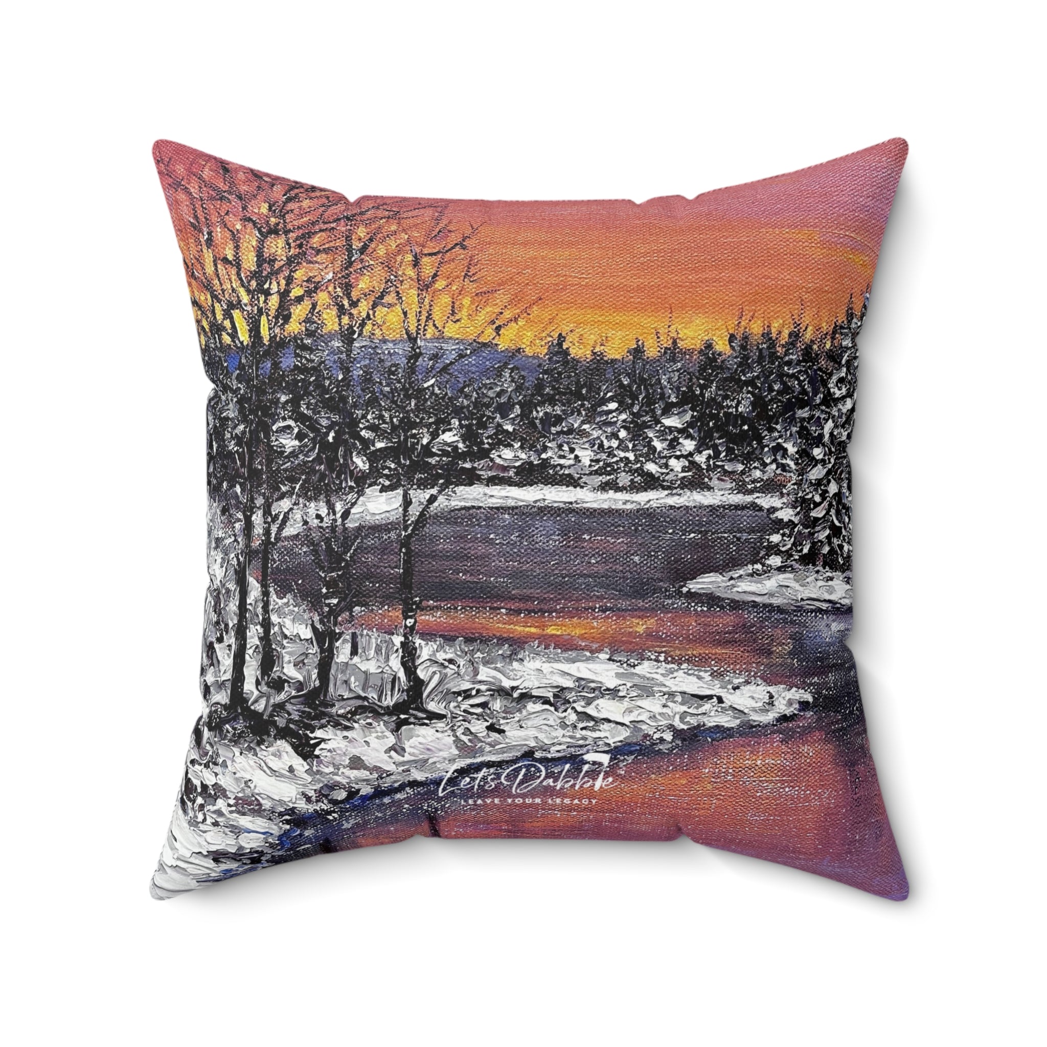 Sunset Glow Square Pillow