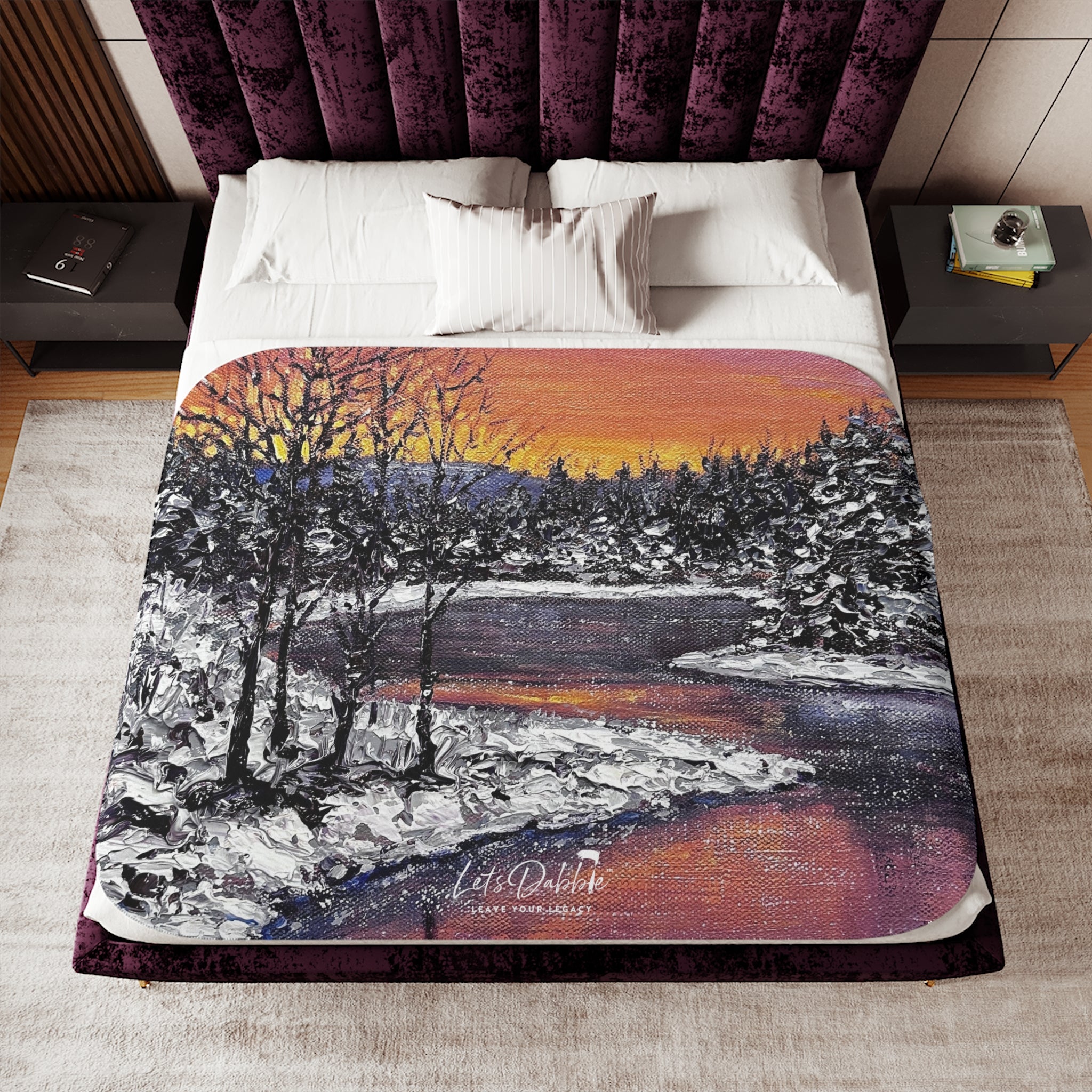 Sunset Glow Sherpa Blanket