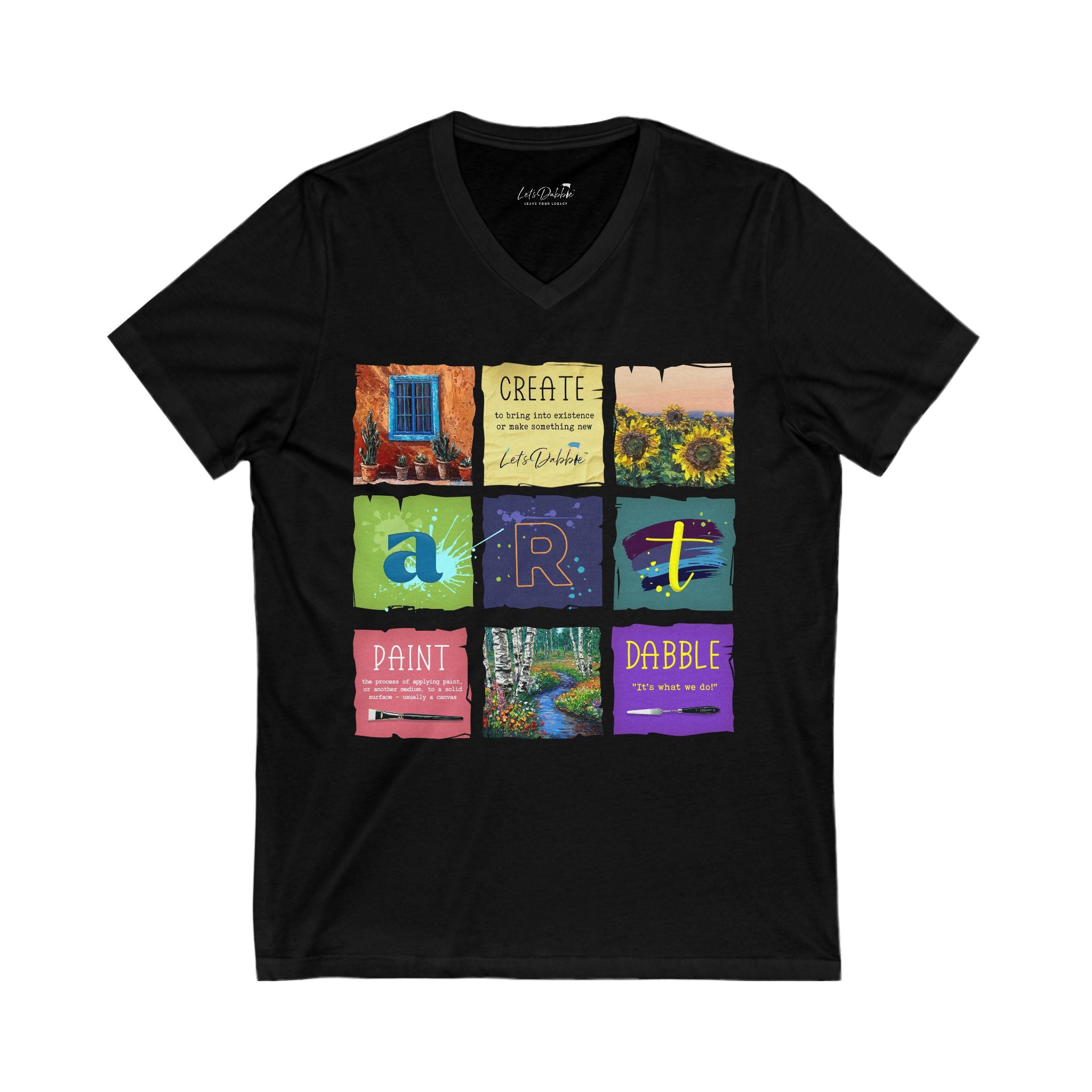 Create Paint Dabble V-Neck Shirt