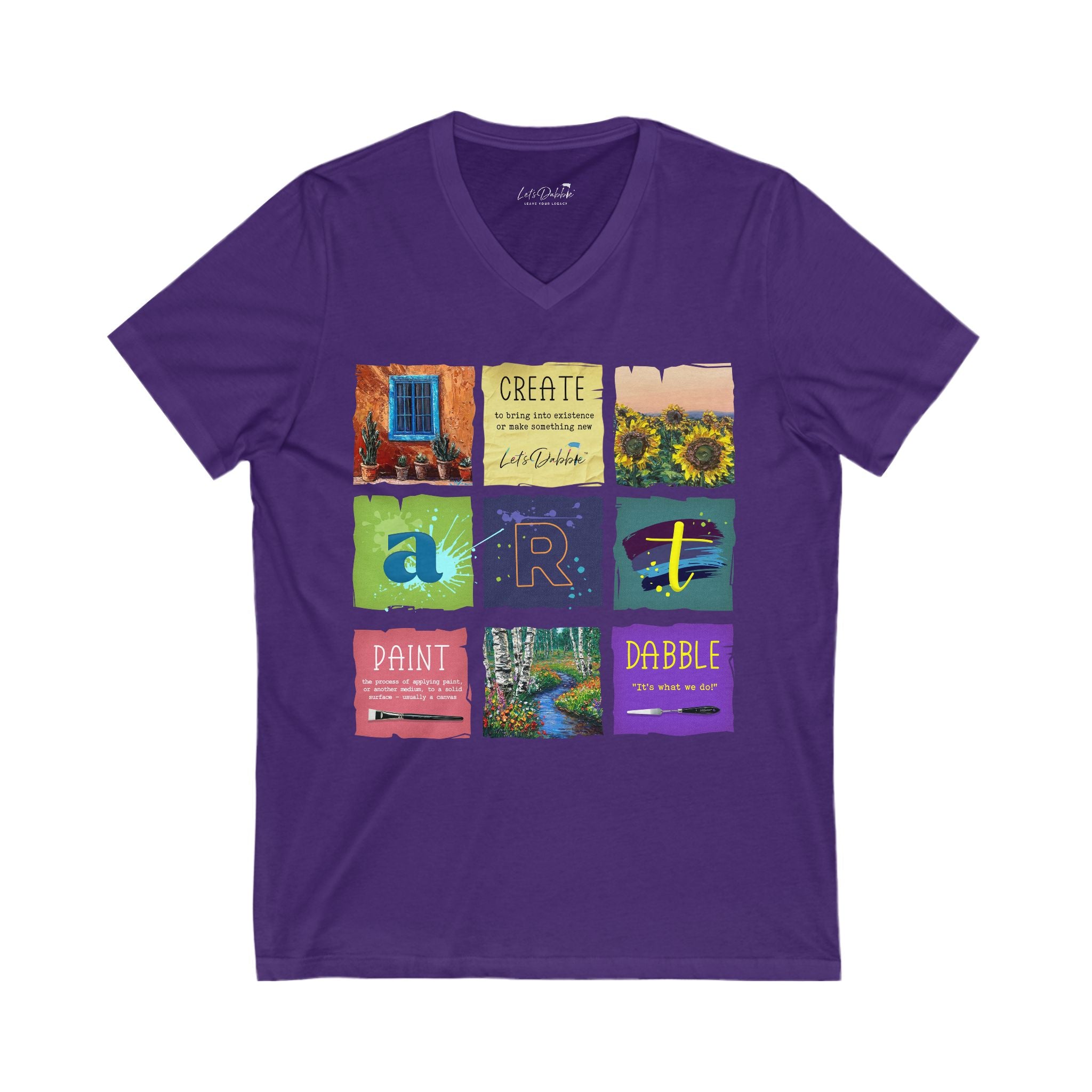 Create Paint Dabble V-Neck Shirt
