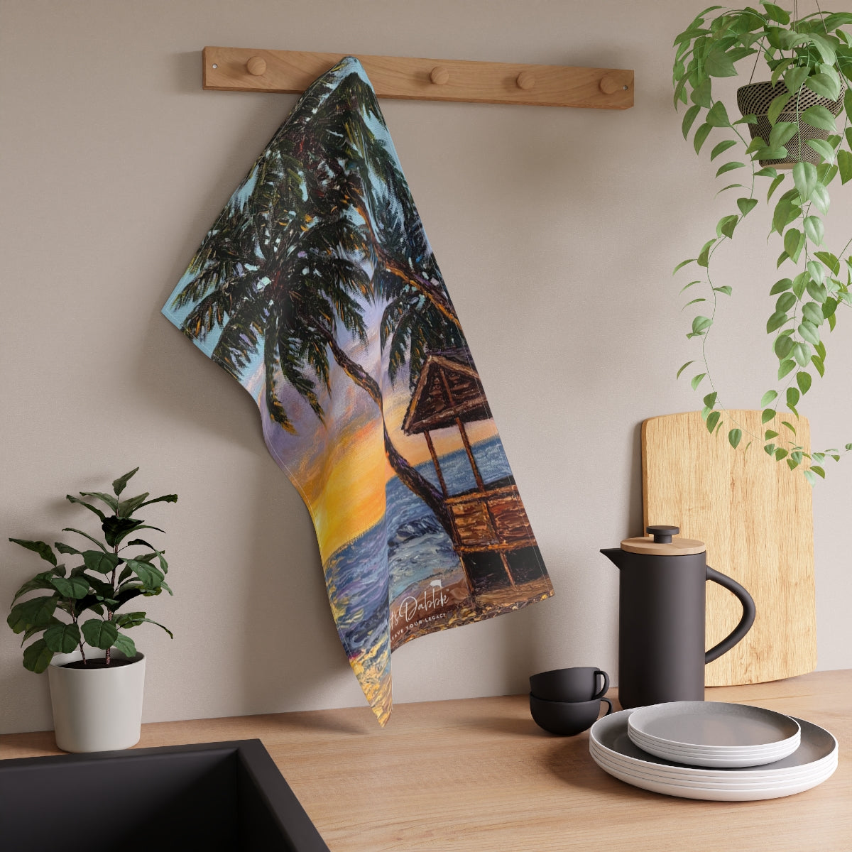 Bungalow at Sunset Hand Towel