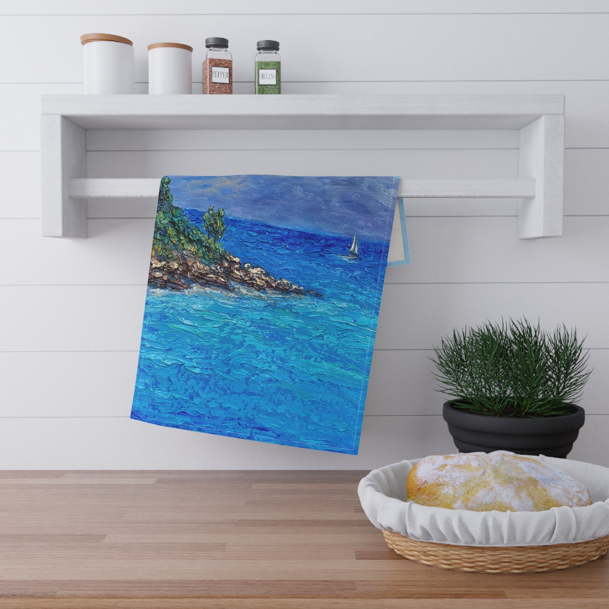 Sailboat Summer Hand Towel