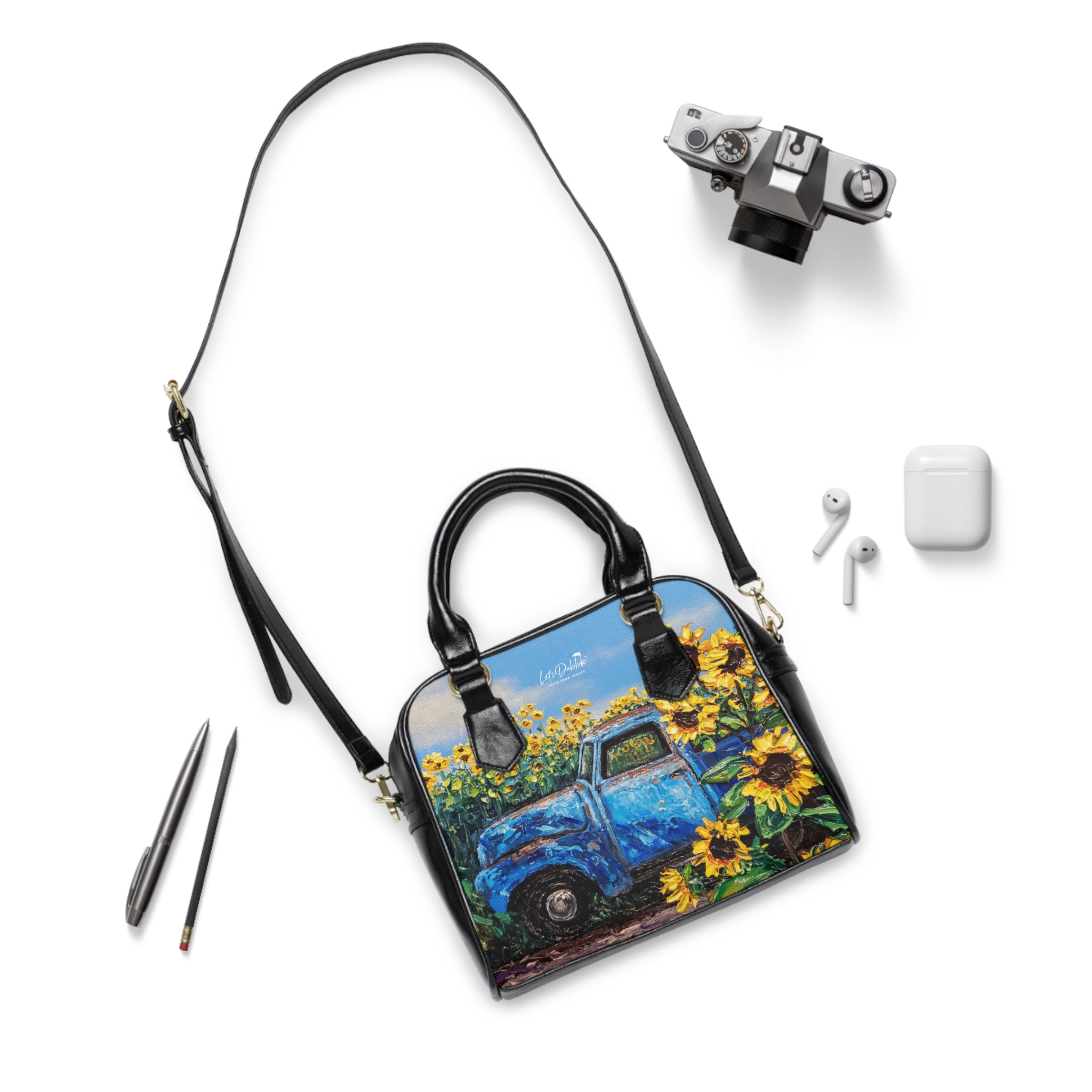 Old Blue Shoulder Handbag