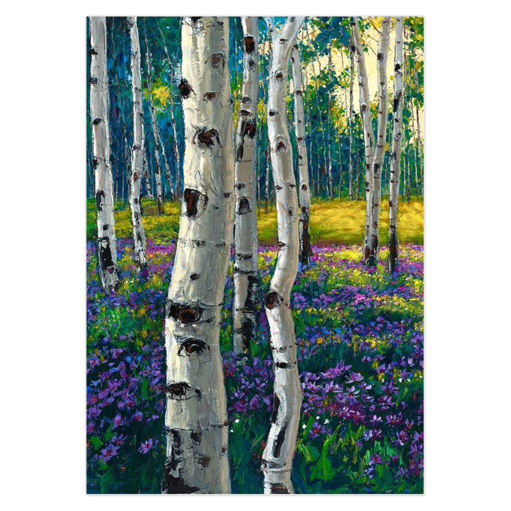Meadow of Amethyst (5-pack) Art Greeting Cards, FREE Shipping