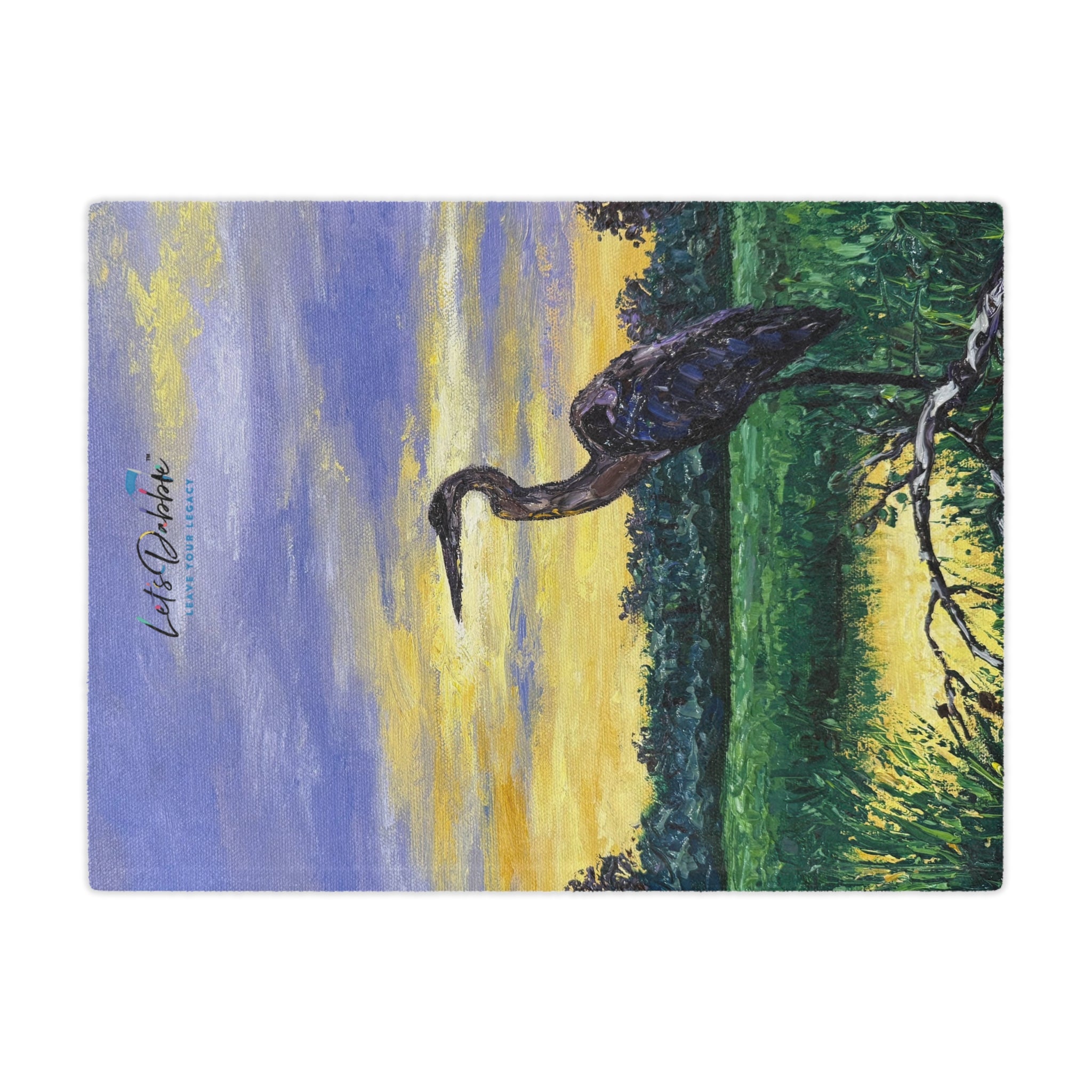 Heron at Sunset Blanket