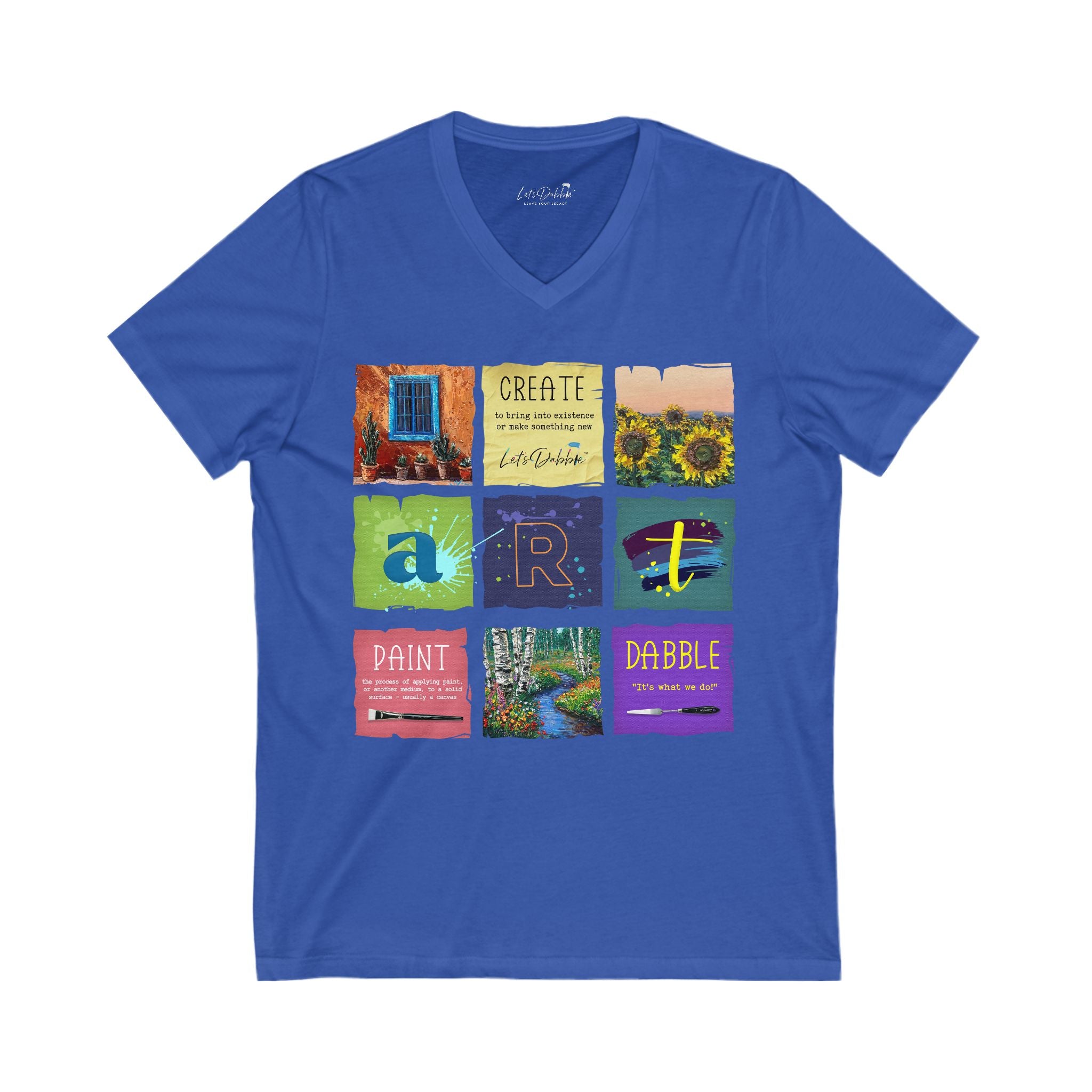 Create Paint Dabble V-Neck Shirt