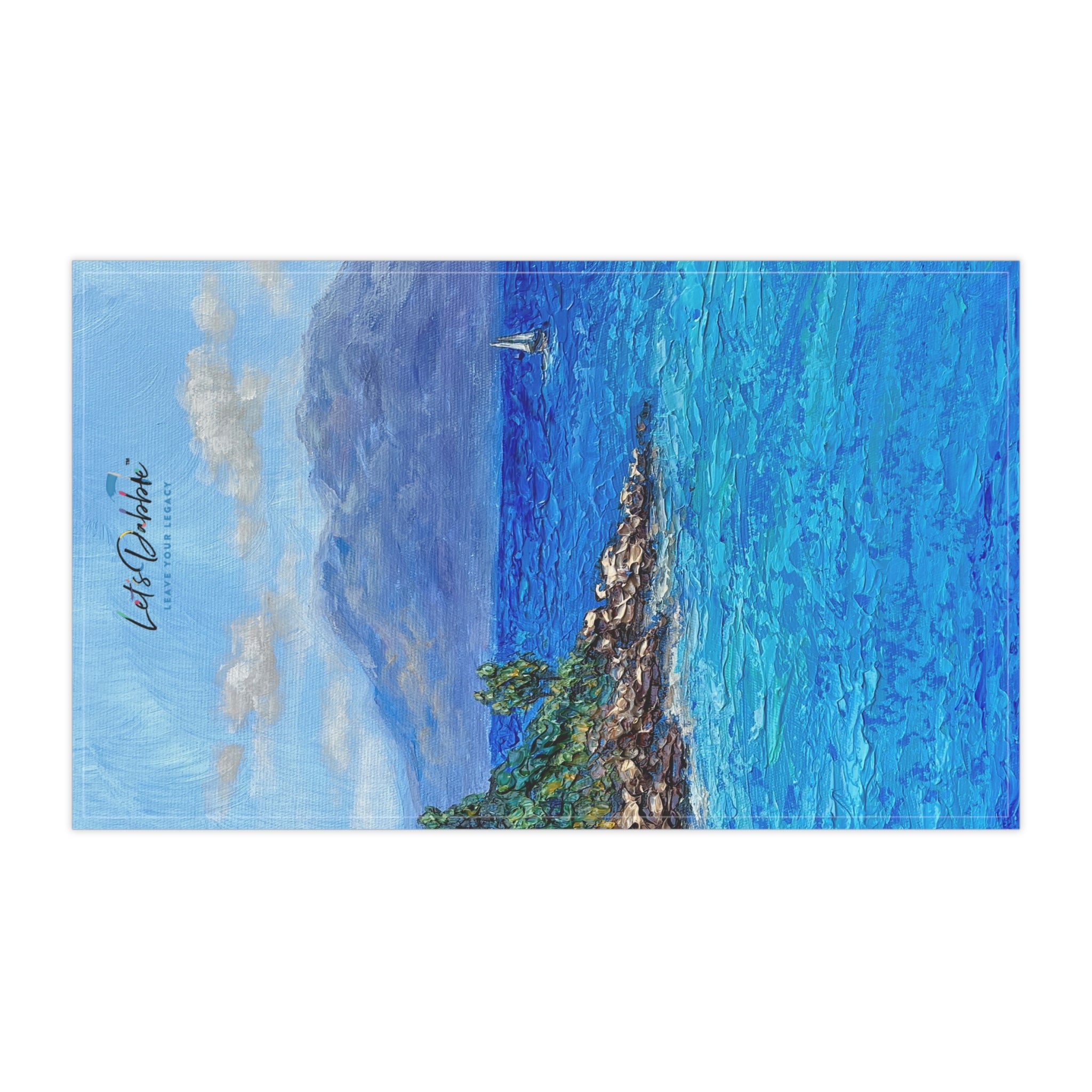 Sailboat Summer Hand Towel