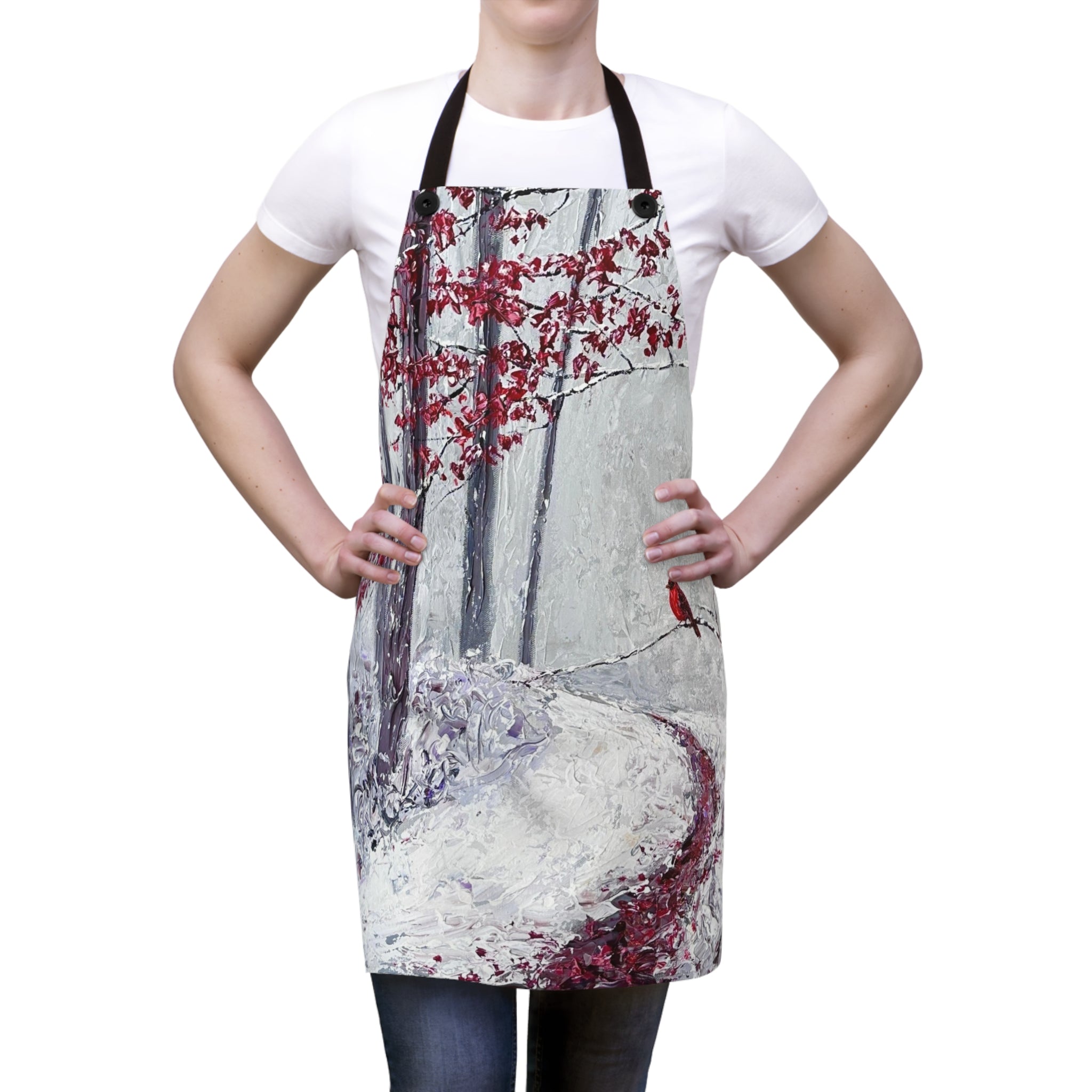 Winter Cardinal Apron