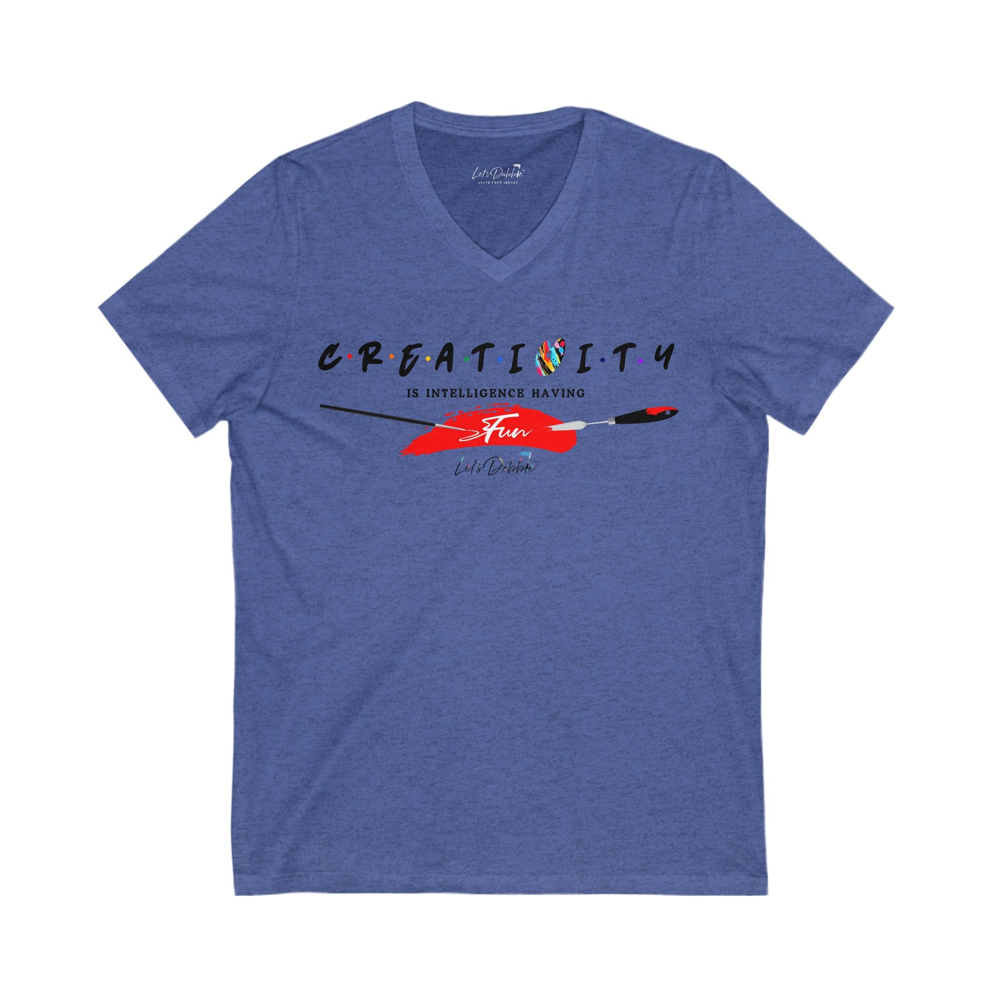 Creativity is Intelligence Having Fun V-Neck Shirt