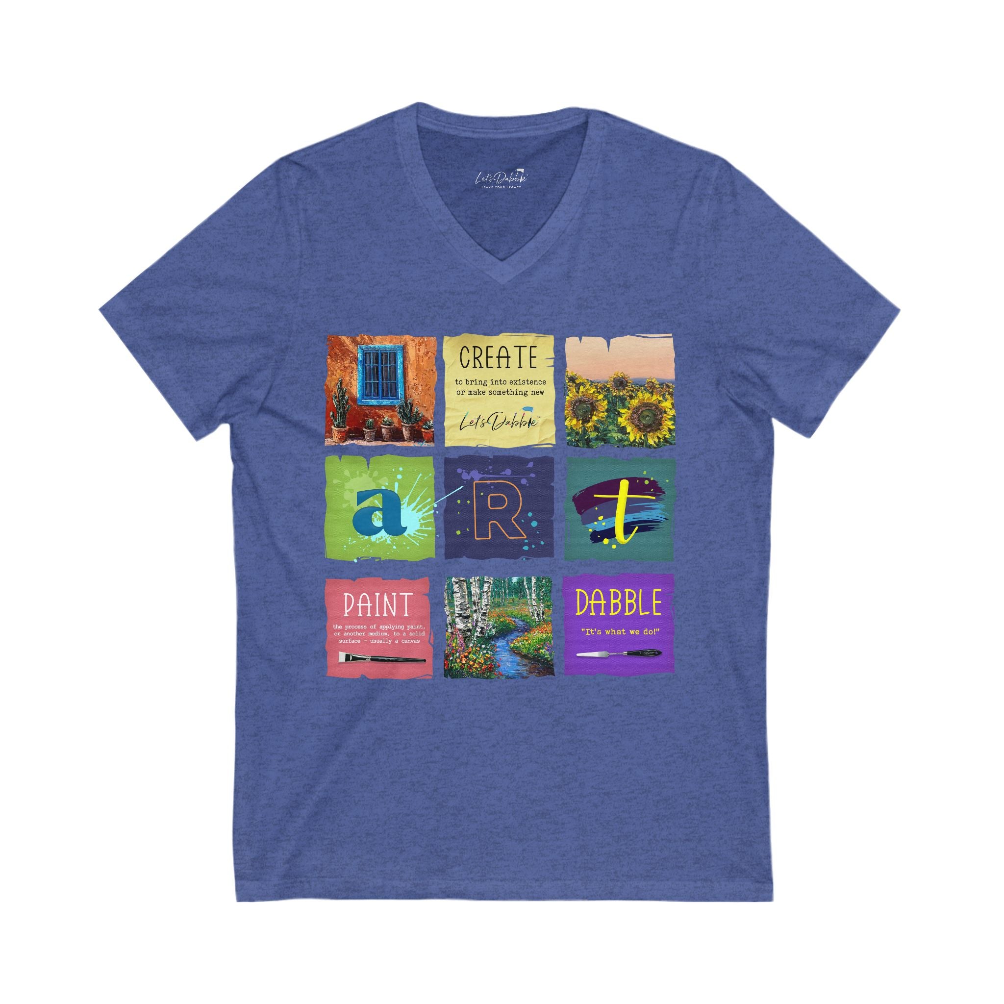 Create Paint Dabble V-Neck Shirt