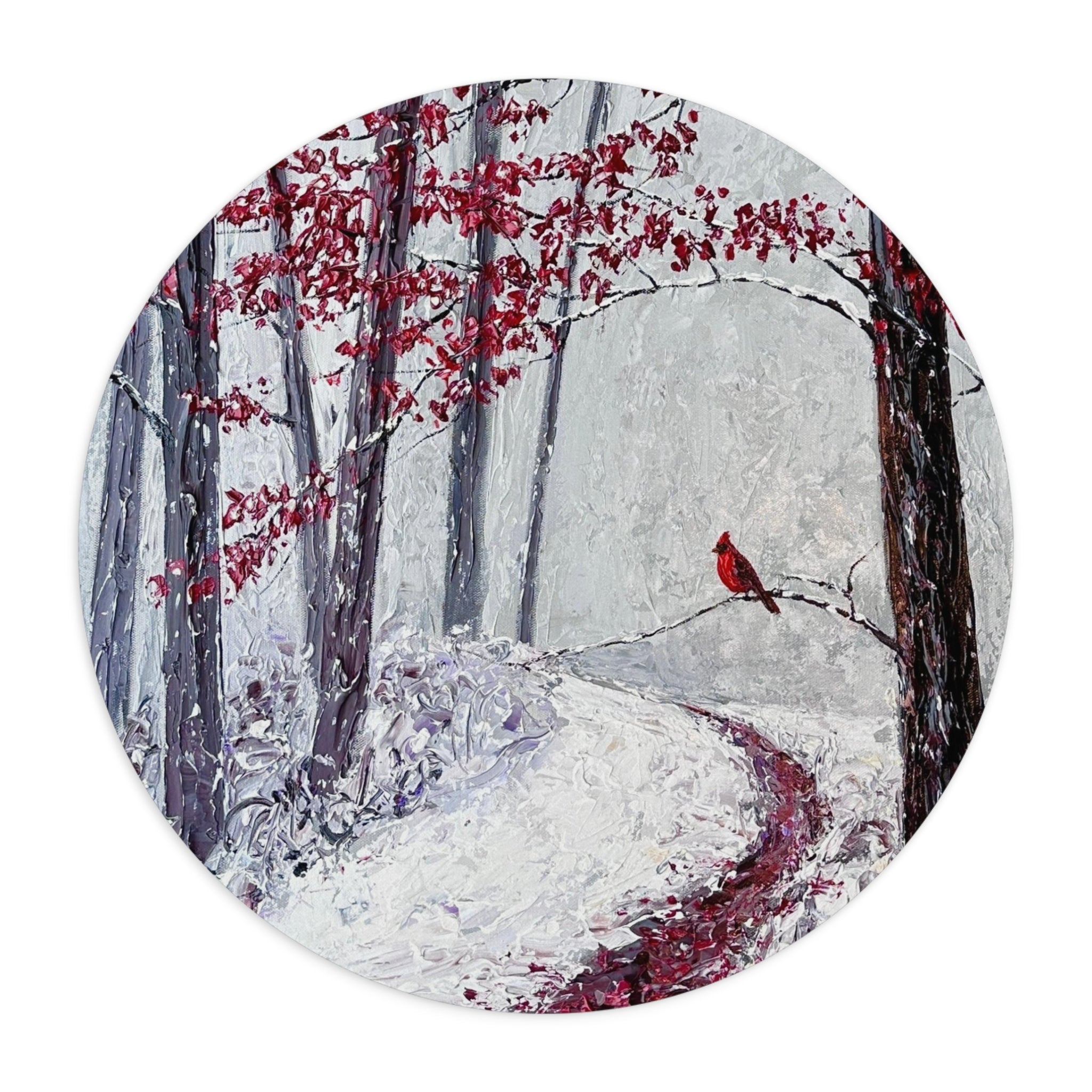 Winter Cardinal Mouse Pad