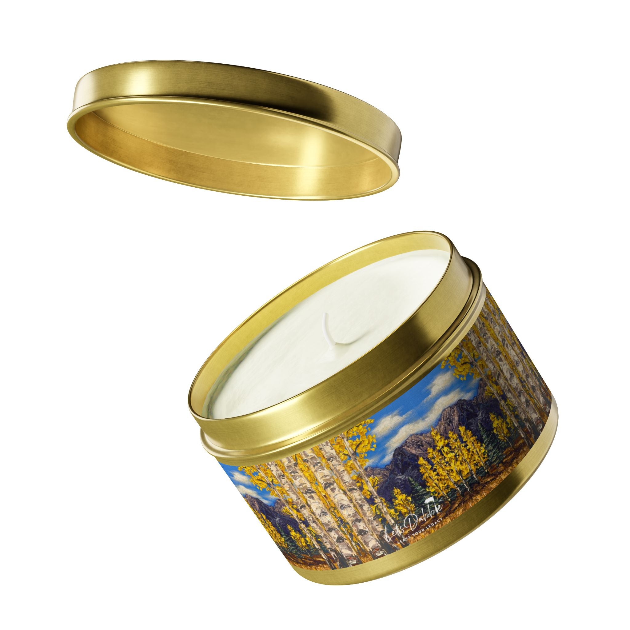 Aspen Gold Tin Candle