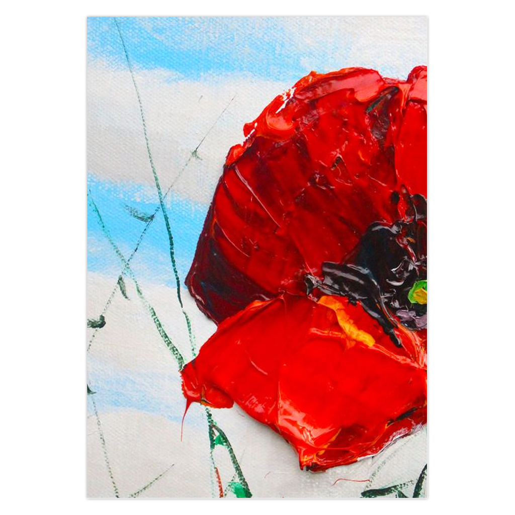 Poppy Brilliance (5-pack) Art Greeting Cards, FREE Shipping