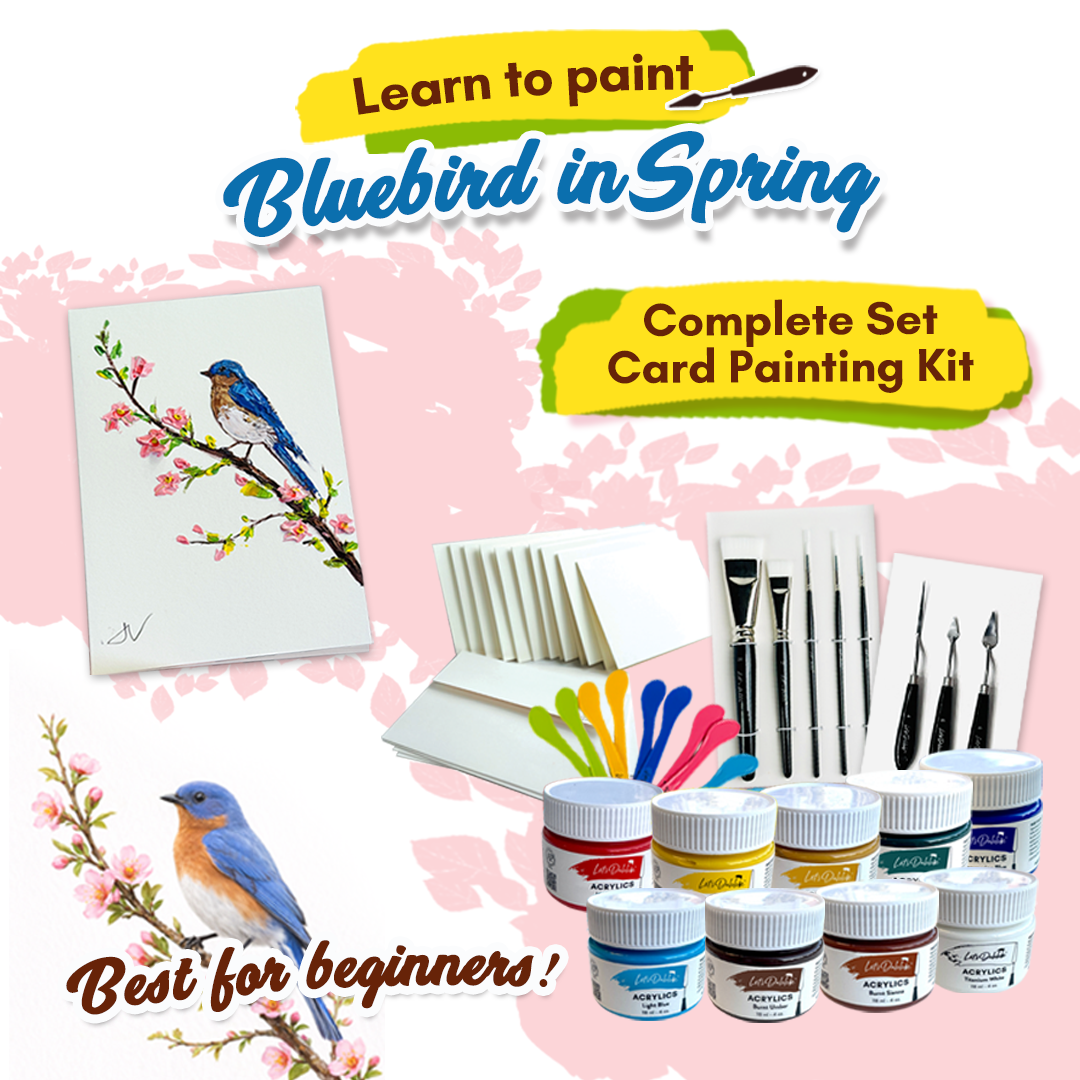 Bluebird in Spring - Card Painting Kit
