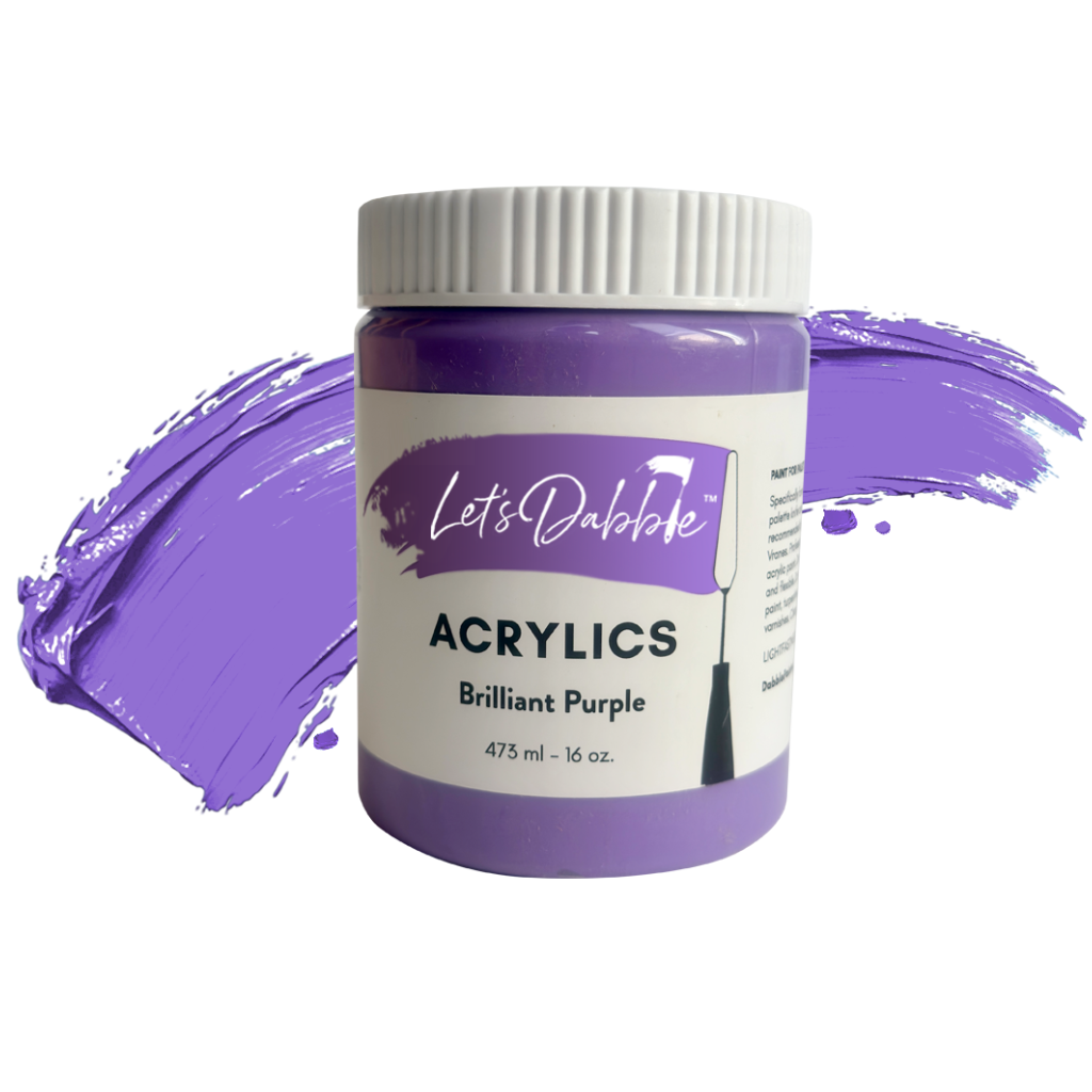 Brilliant Purple 16 oz | Thick & Creamy Acrylic Paints for Artists | DabblePaints™️