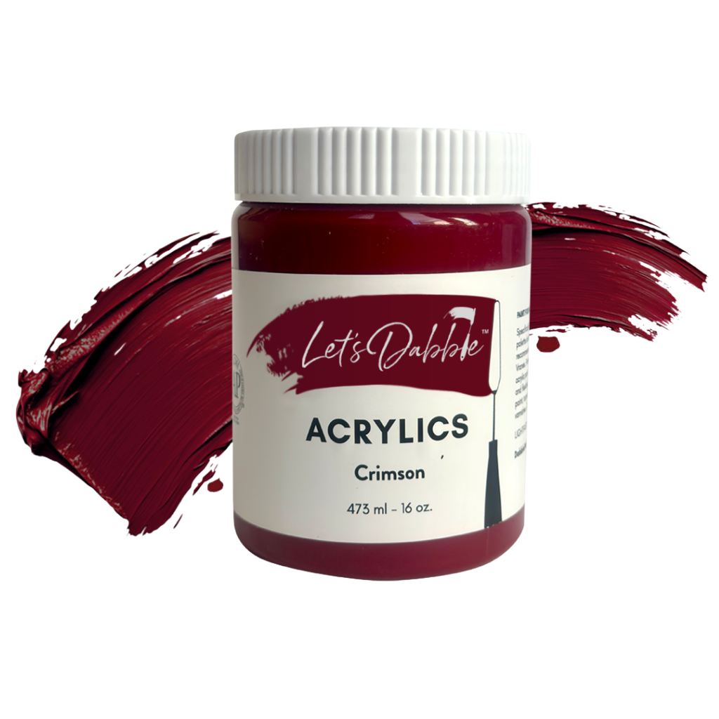 Crimson 16 oz | Thick & Creamy Acrylic Paints for Artists | DabblePaints™️