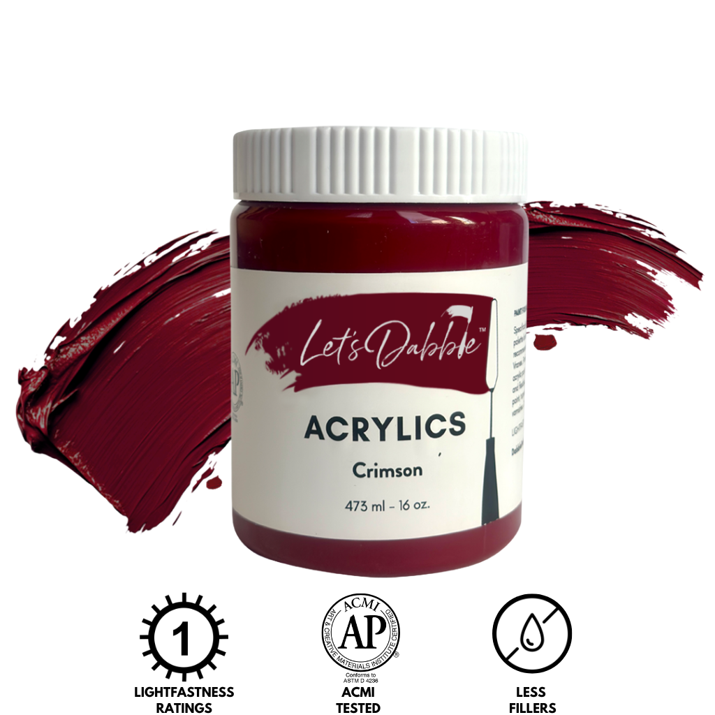 Crimson 16 oz | Thick & Creamy Acrylic Paints for Artists | DabblePaints™️