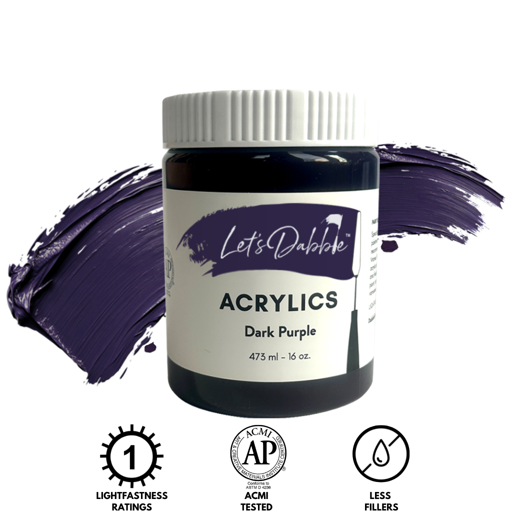 Deep Purple 16 oz | Thick & Creamy Acrylic Paints for Artists | DabblePaints™