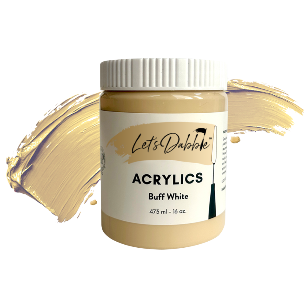Buff White 16 oz | Thick & Creamy Acrylic Paints for Artists | DabblePaints™️
