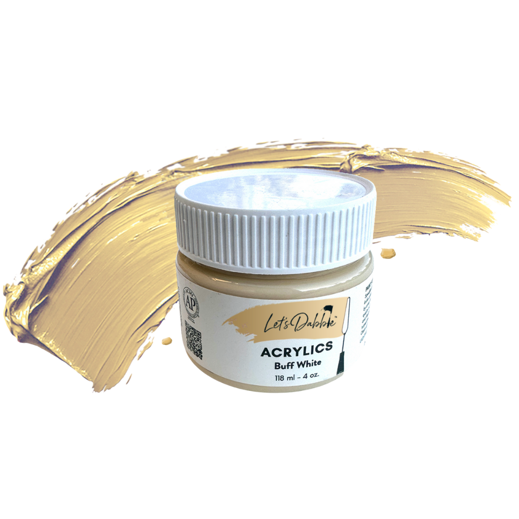 Buff White 4 oz | Thick & Creamy Acrylic Paints for Artists | DabblePaints™️