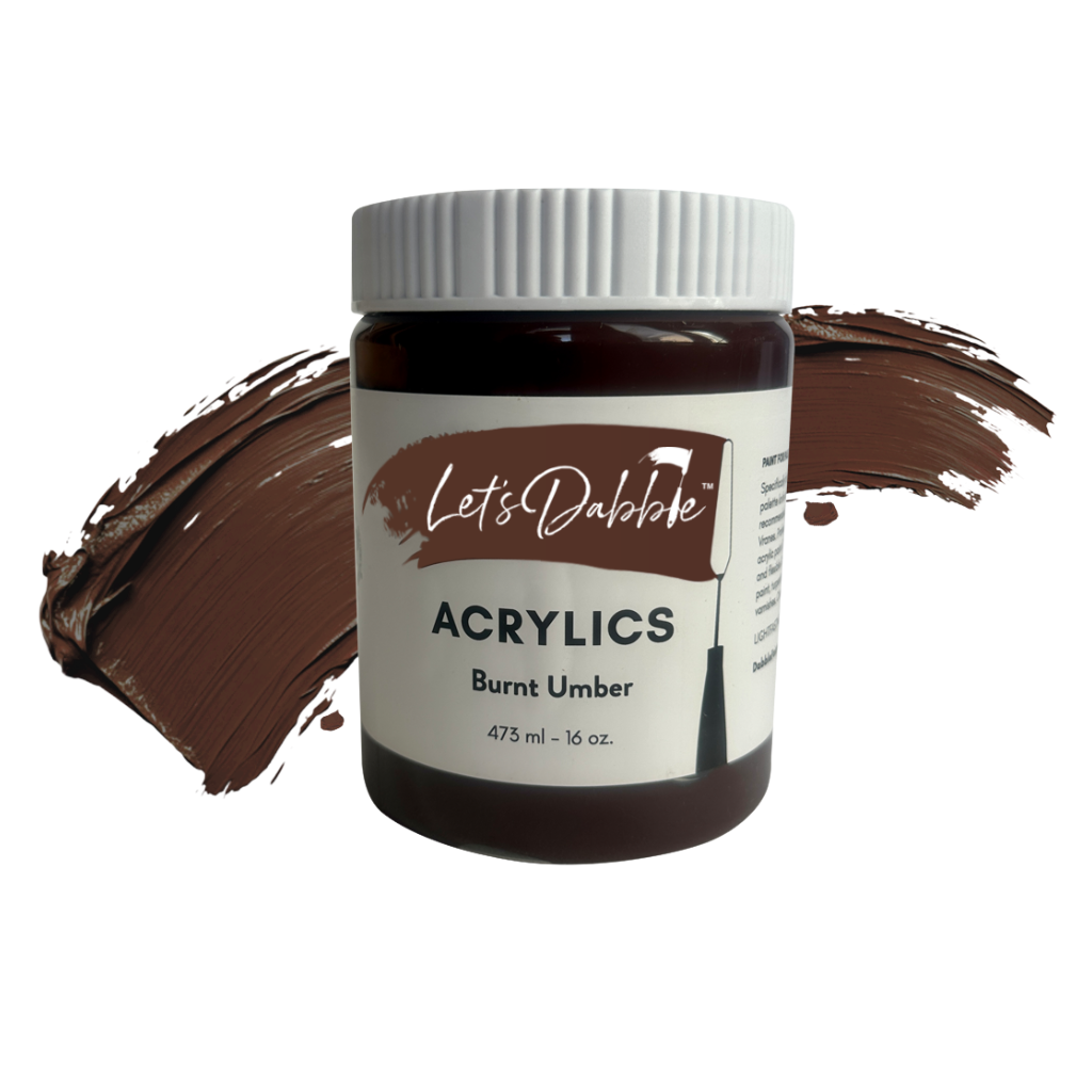 Burnt Umber 16 oz | Thick & Creamy Acrylic Paints for Artists | DabblePaints™