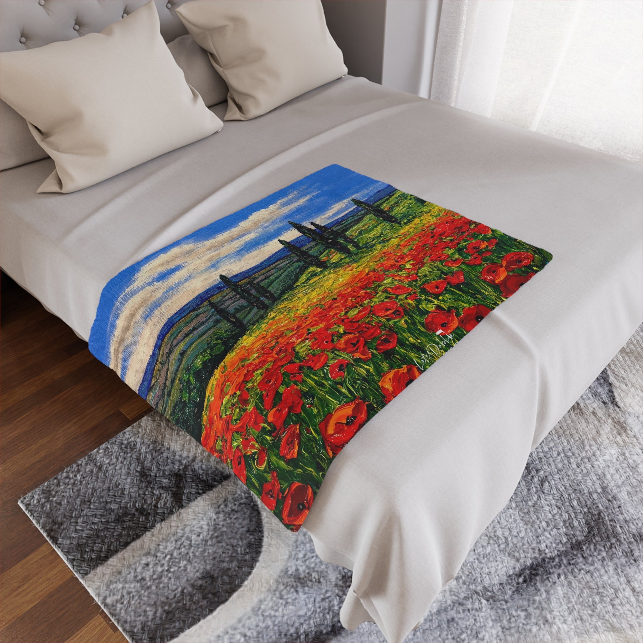 Poppies in Bloom Blanket