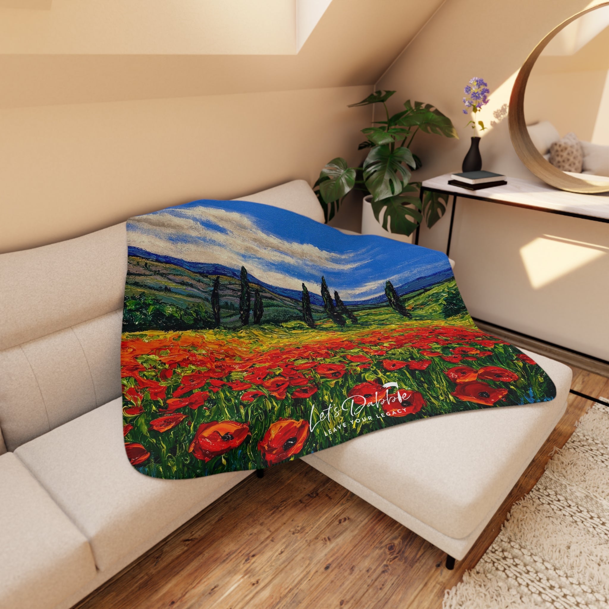 Poppies in Bloom Blanket