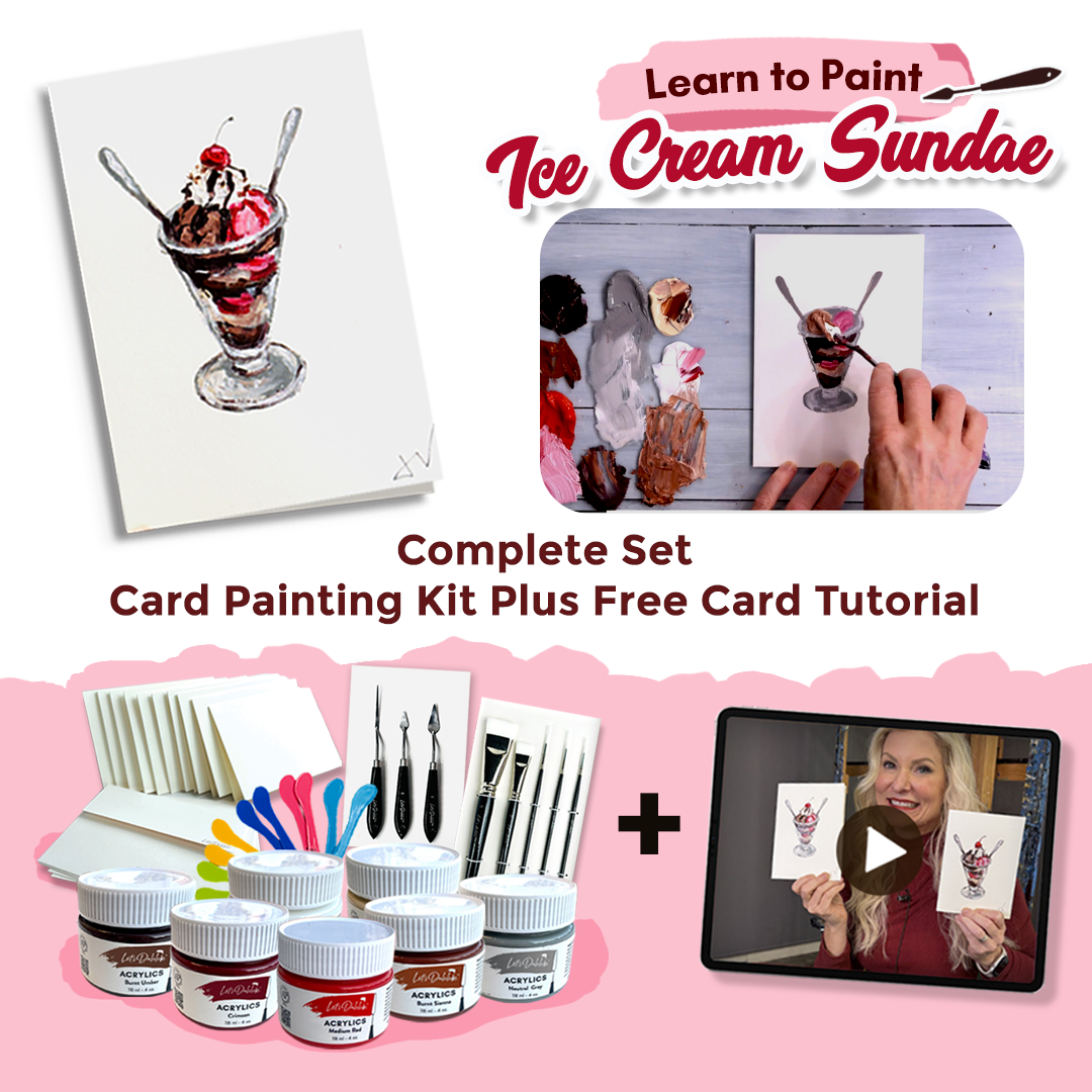Ice Cream Sundae - Card Painting Kit
