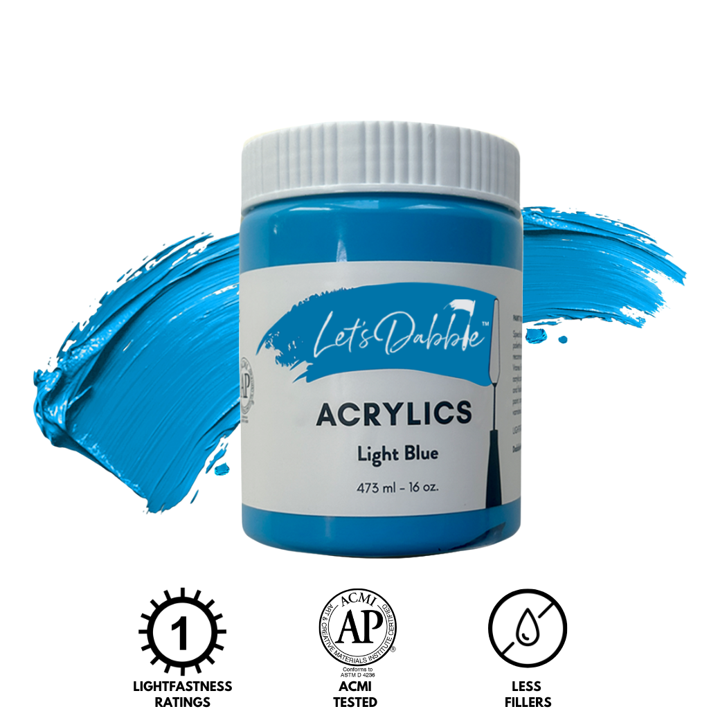 Light Blue 16 oz | Thick & Creamy Acrylic Paints for Artists | DabblePaints™